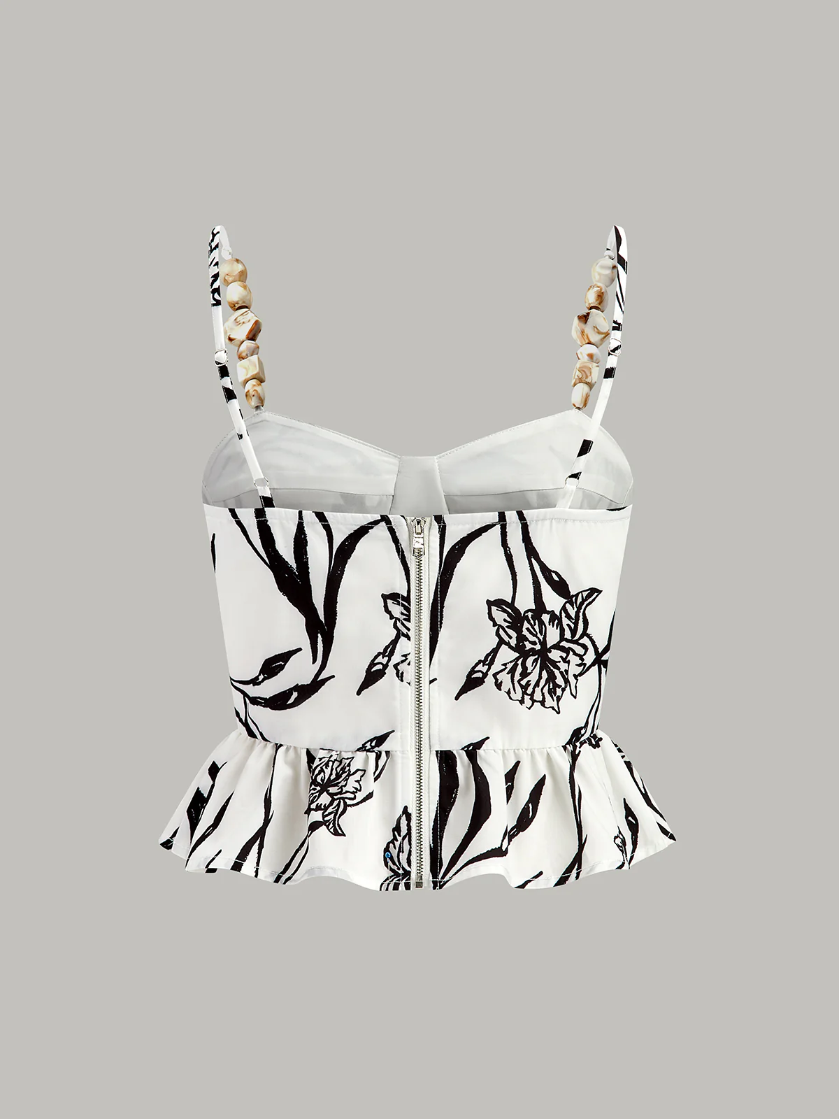 Floral Print Peplum Top With Shorts Set - Image 4