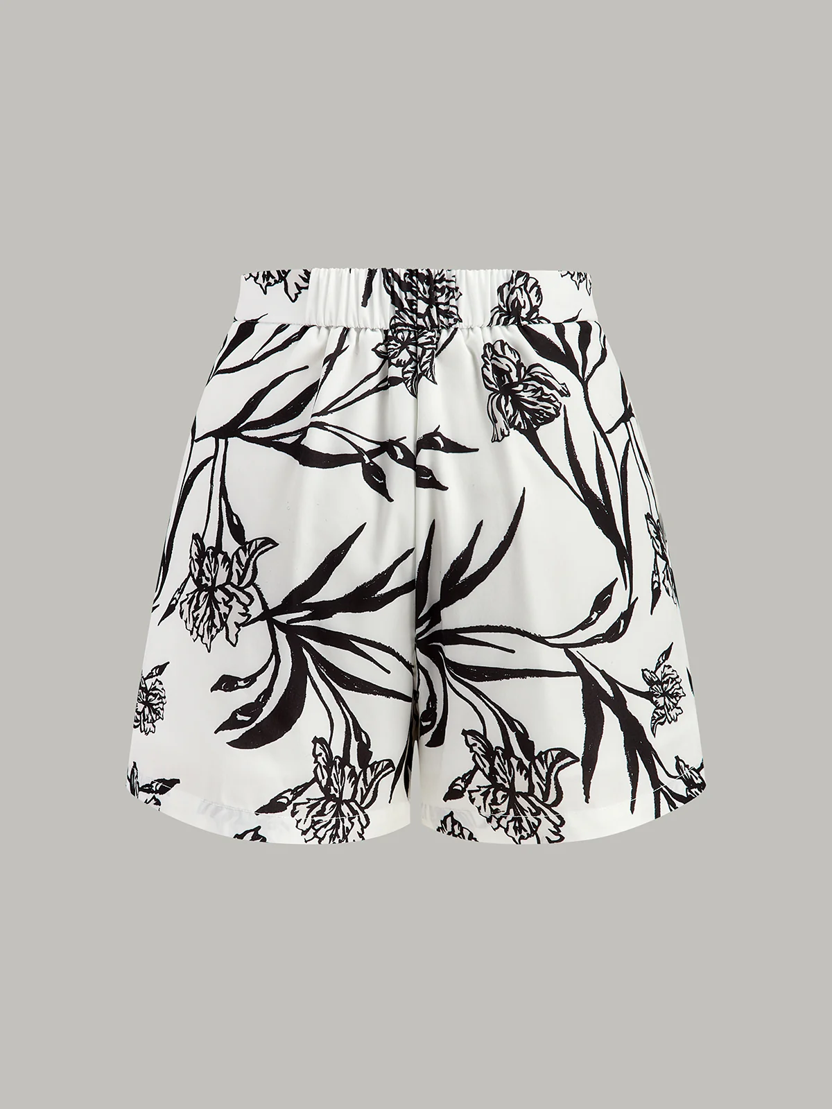 Floral Print Peplum Top With Shorts Set - Image 5