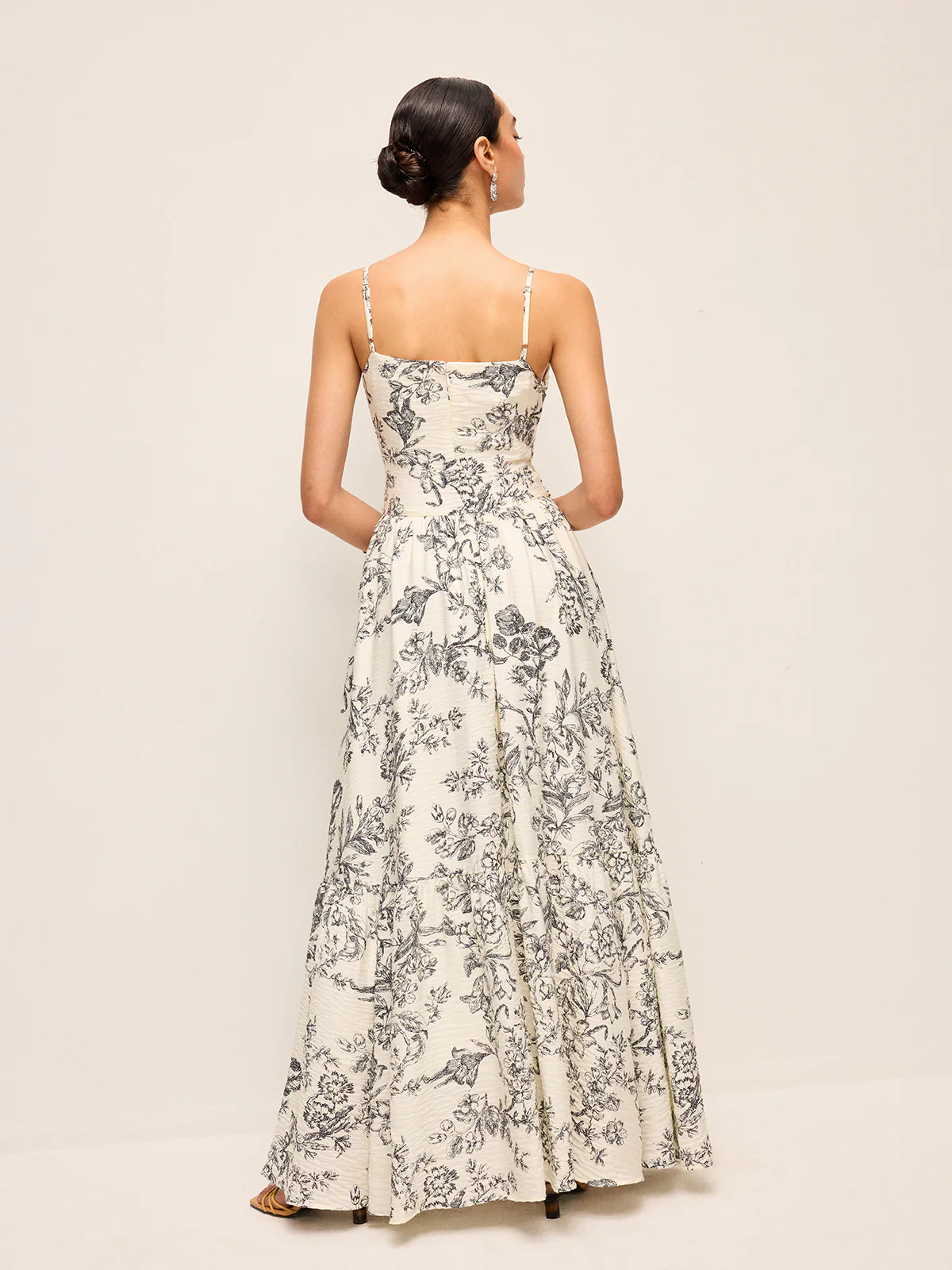 Floral Print Ruched Cami Dress - Image 6