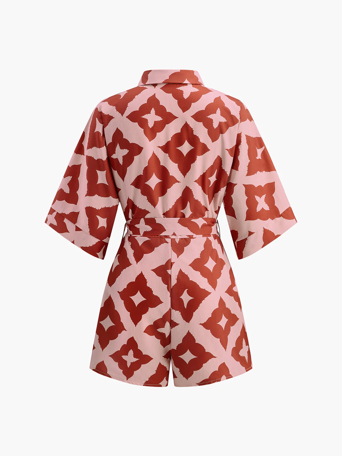 Floral Print Shirt Jumpsuit - Image 2