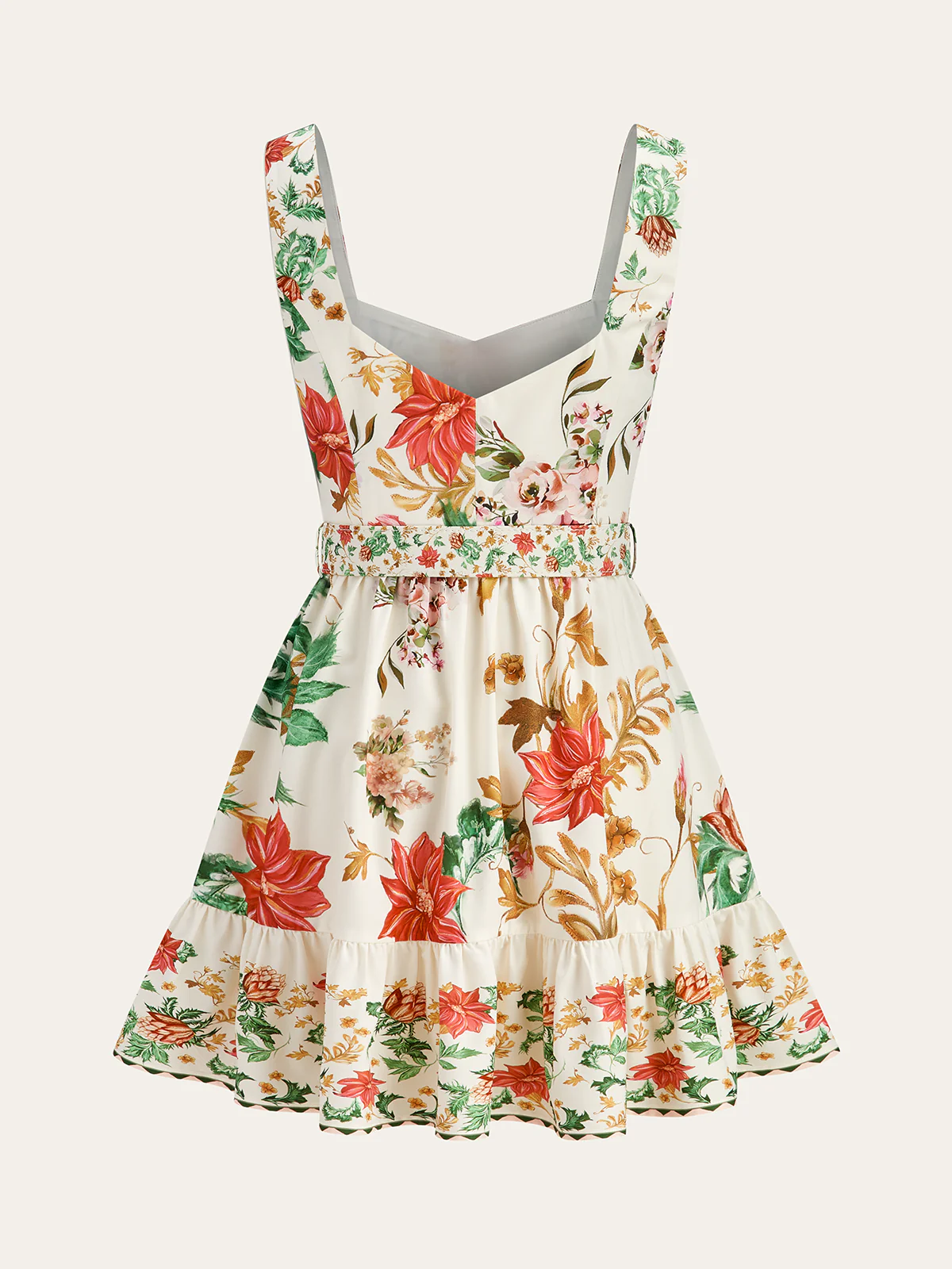 Floral Print Sleeveless Mini Dress - Image 4