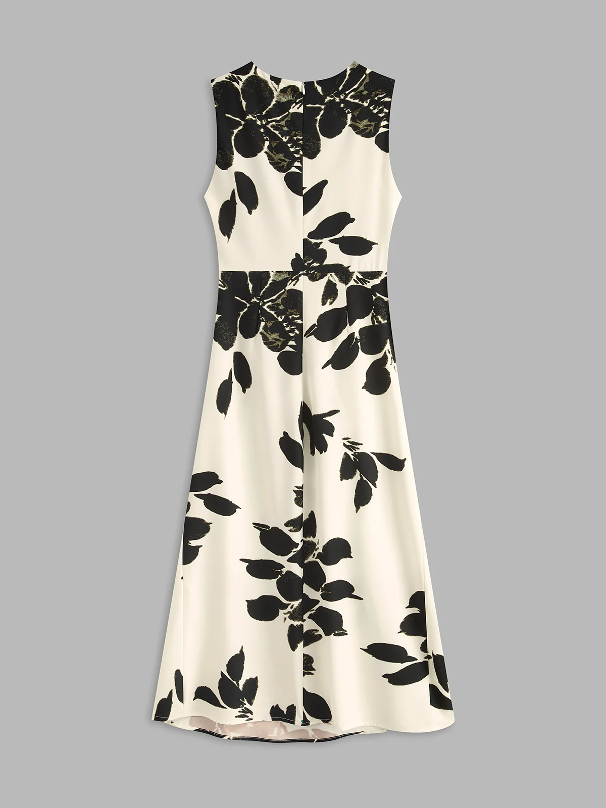 Floral Print Sleeveless Pleated Dress - Image 4