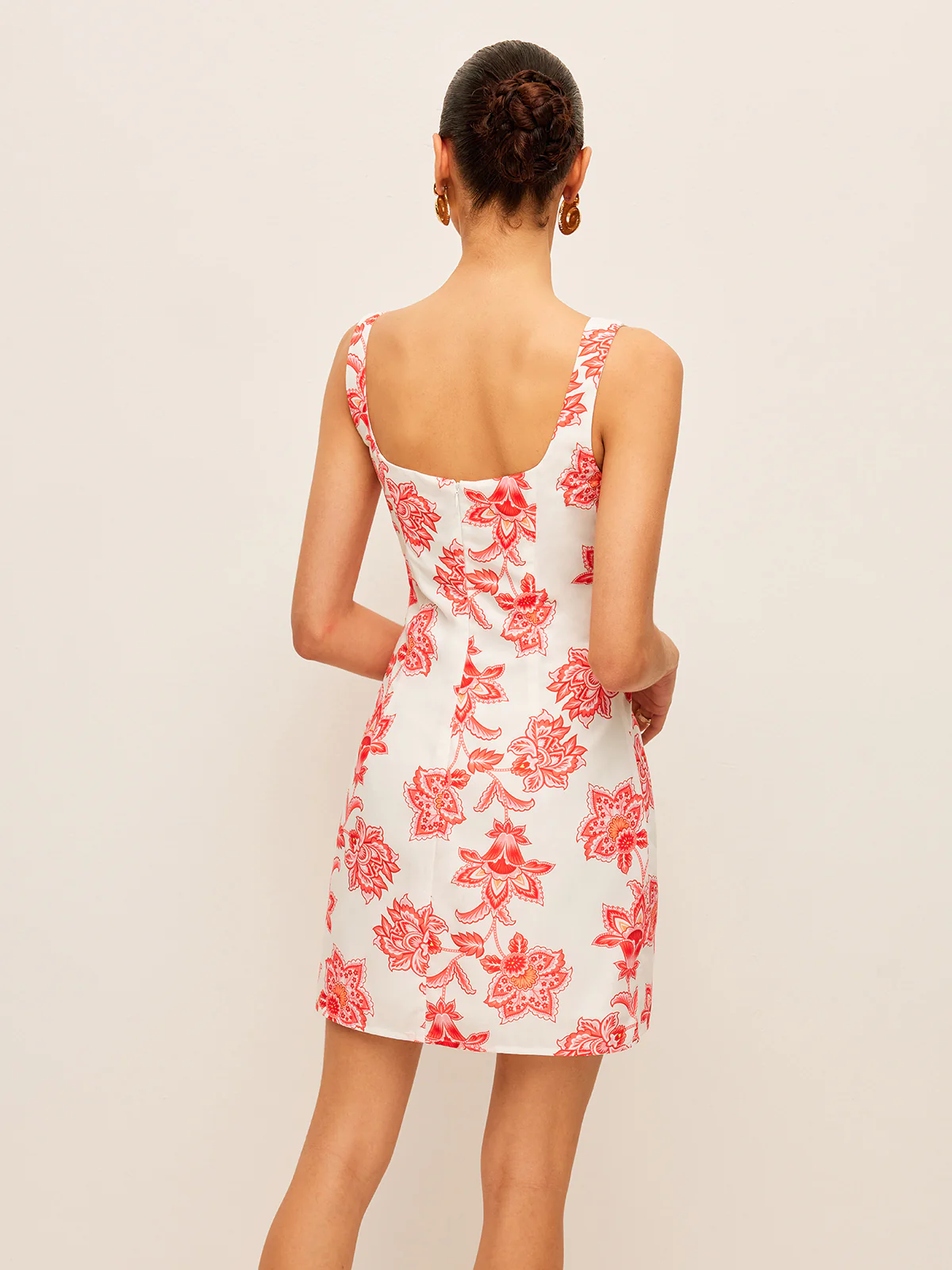Floral Print Square Neck Dress - Image 6