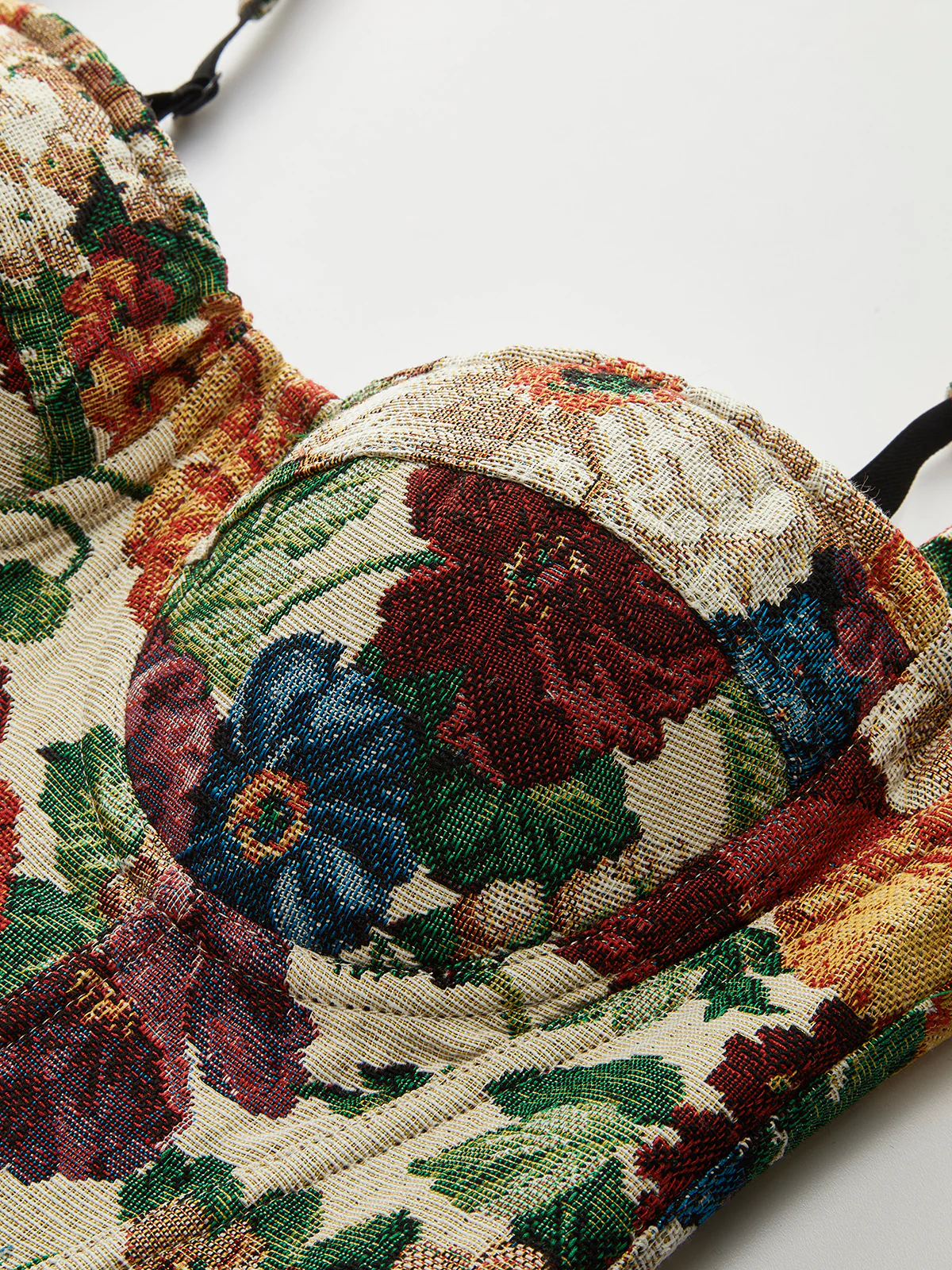 Floral Print Sweetheart Corset - Image 4