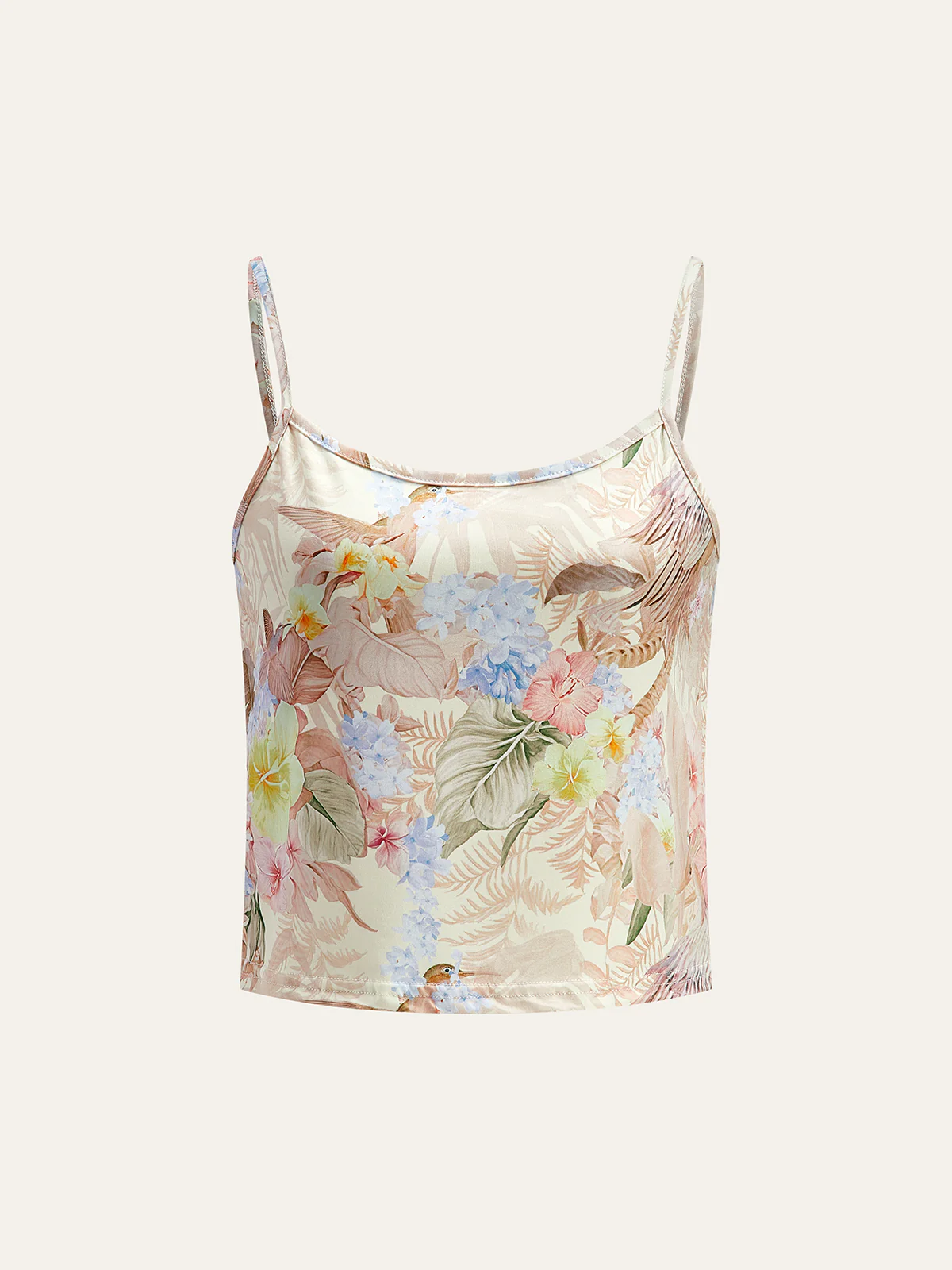Floral Print Three-Piece Shorts Set With Belt - Image 7
