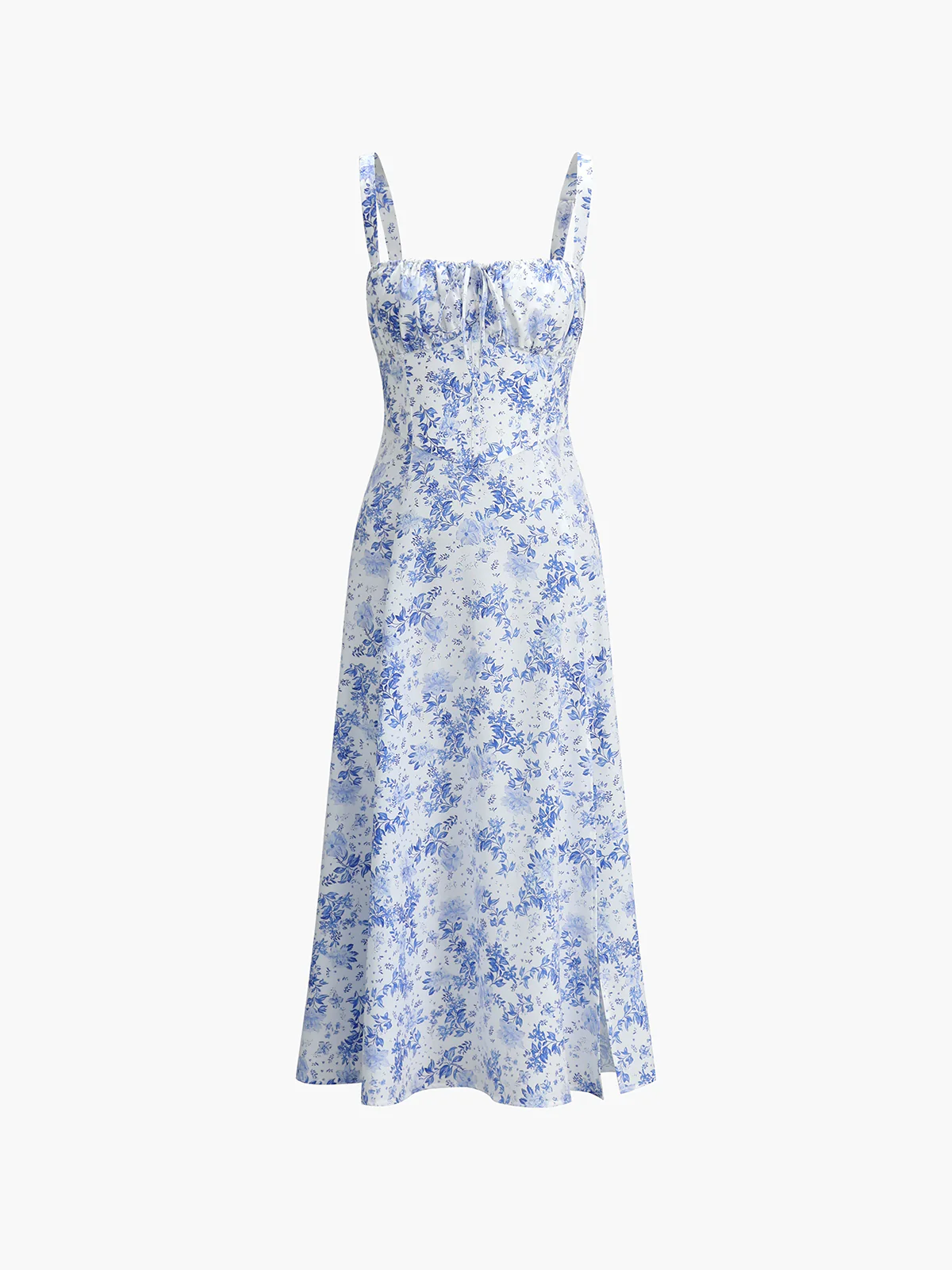 Floral Print Tie-Detail Cami Midi Dress - Image 5