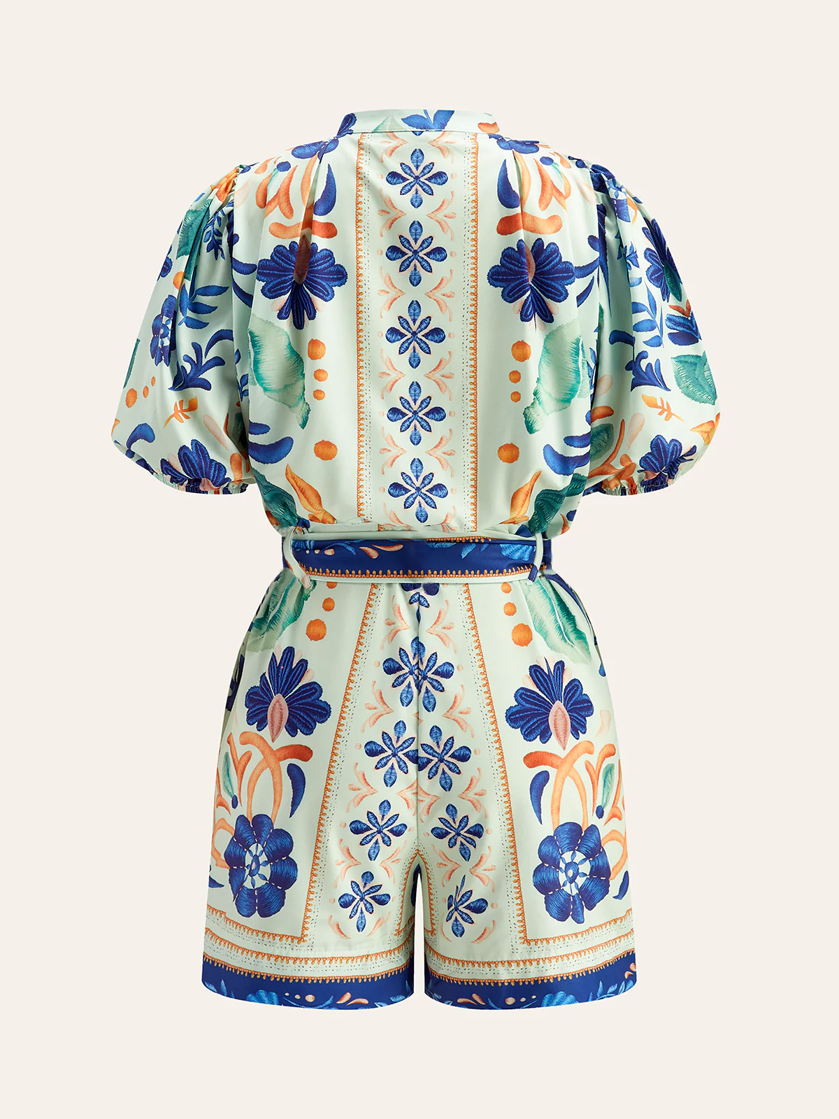 Floral Print Tie-Waist Jumpsuit - Image 2