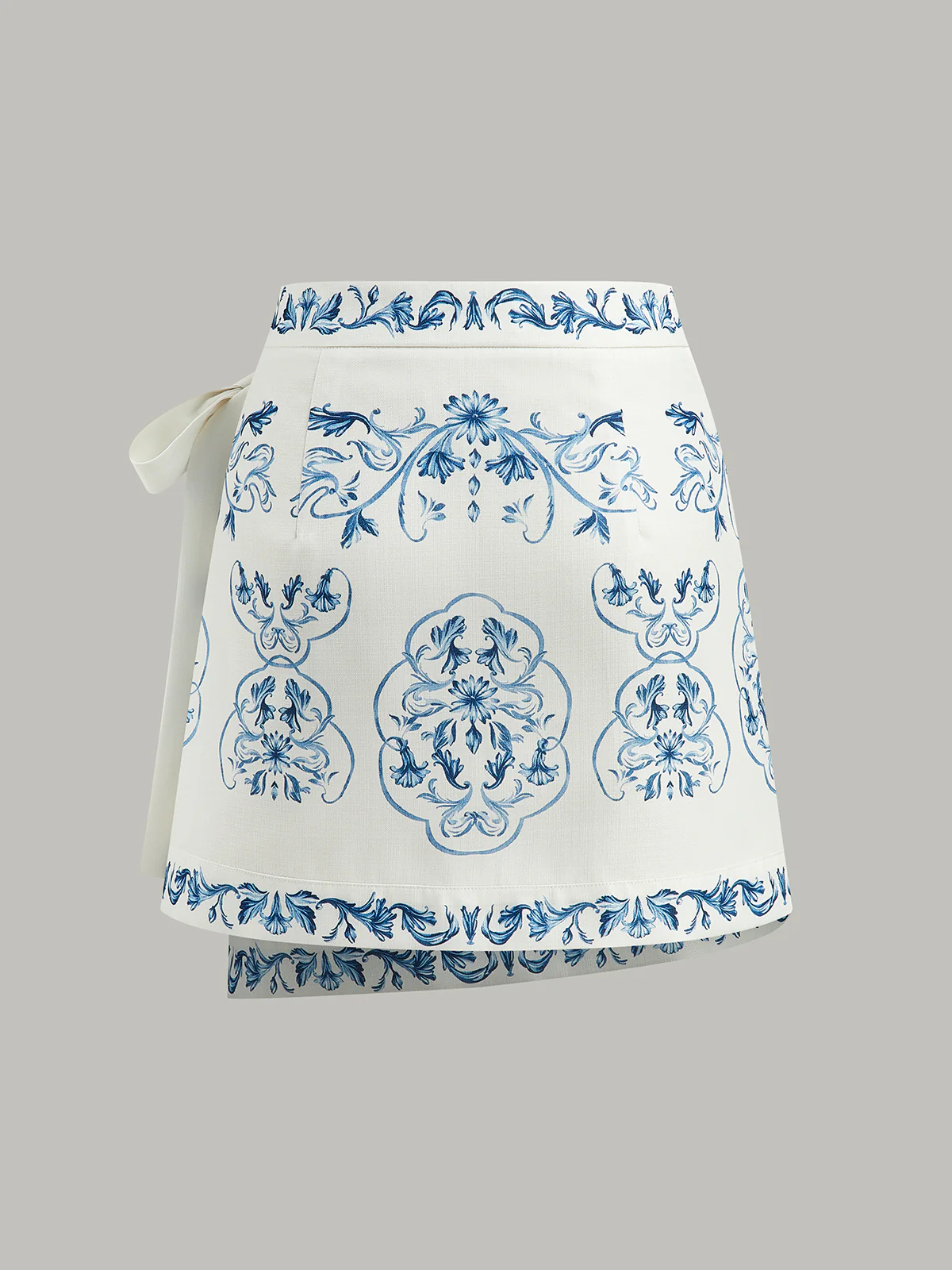 Floral Print Tie-Waist Wrap Skirt - Image 3