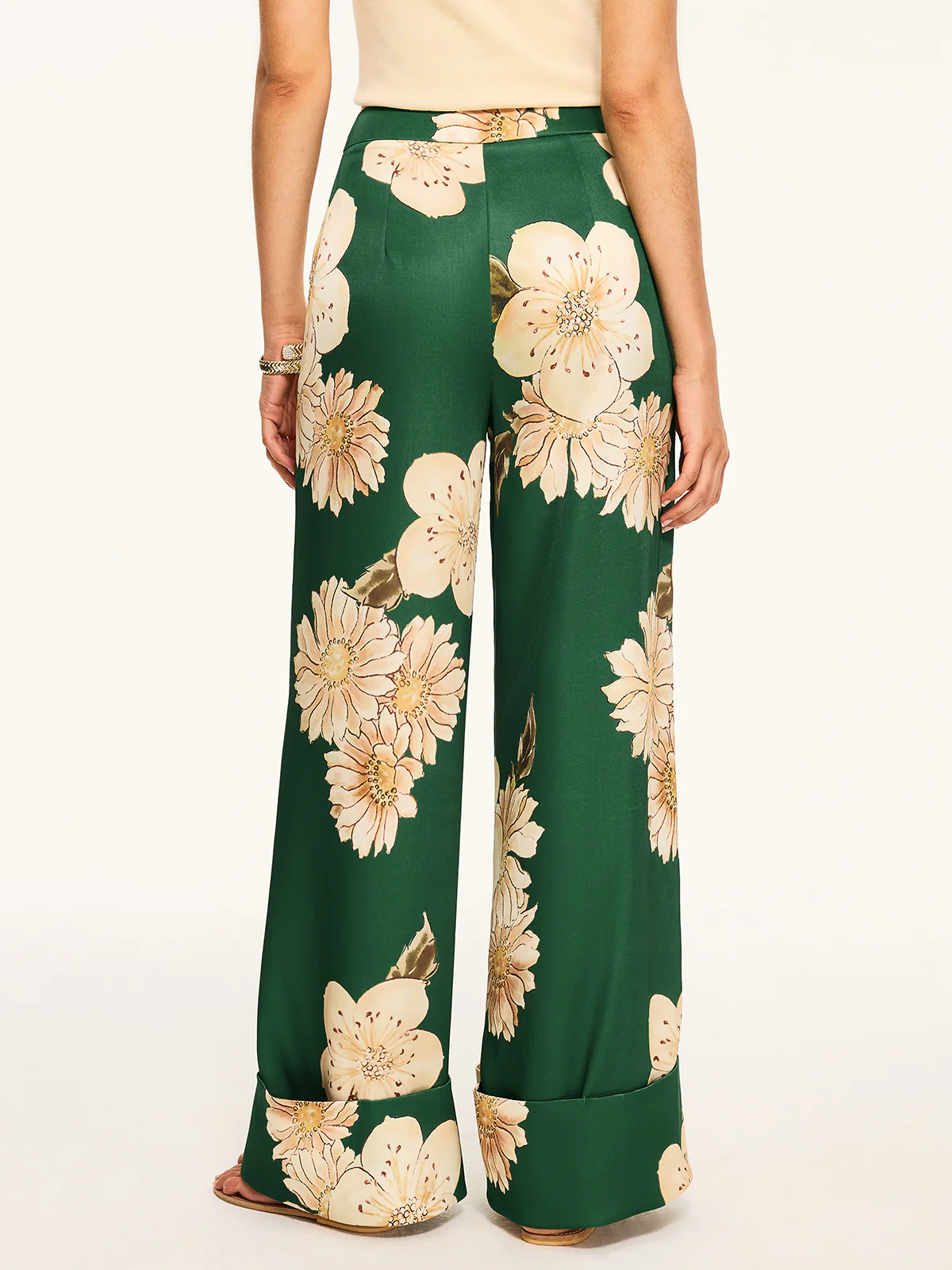 Floral Print Wide-Leg Pants - Image 4