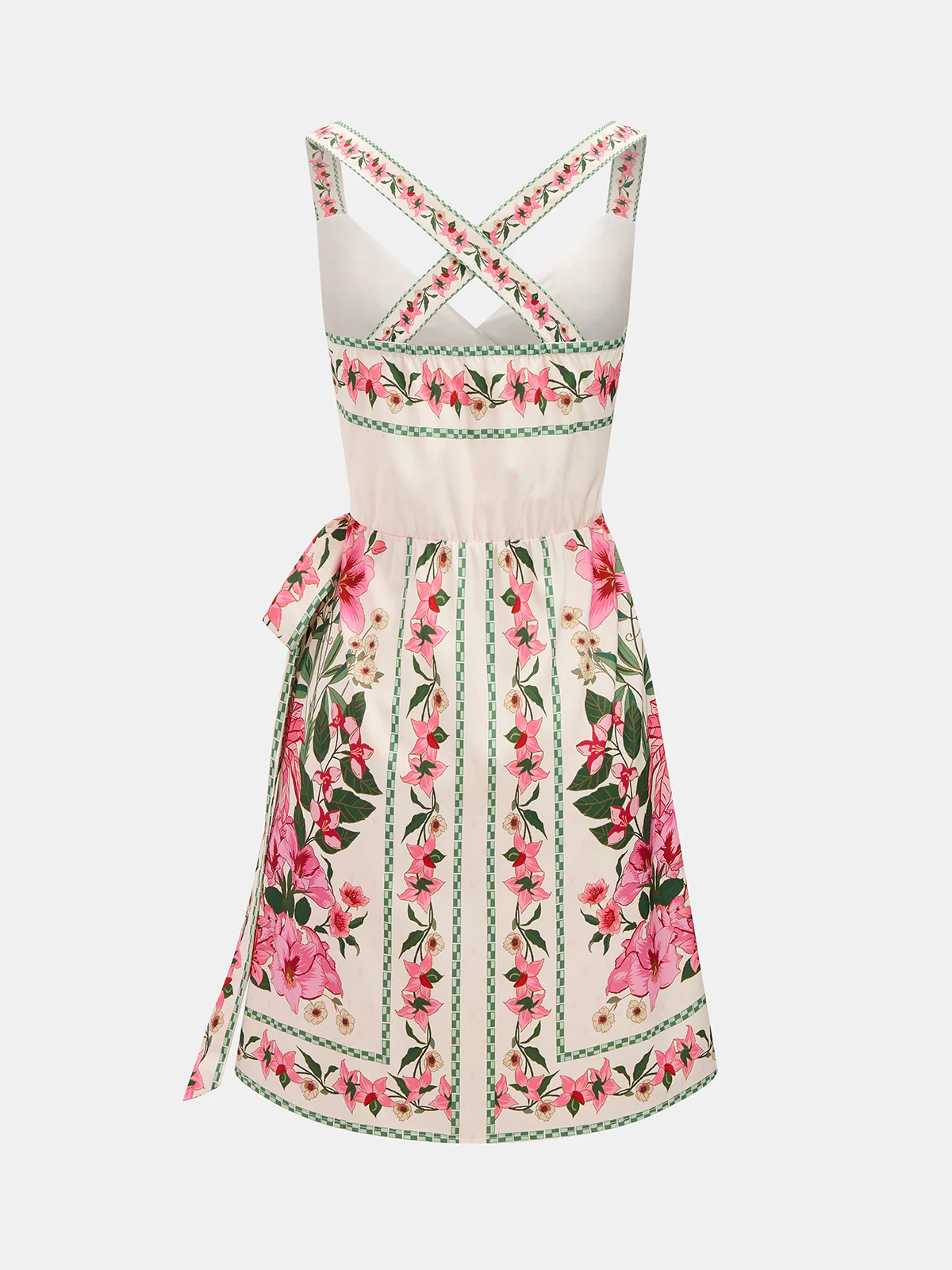 Floral Print Wrap Mini Dress - Image 8