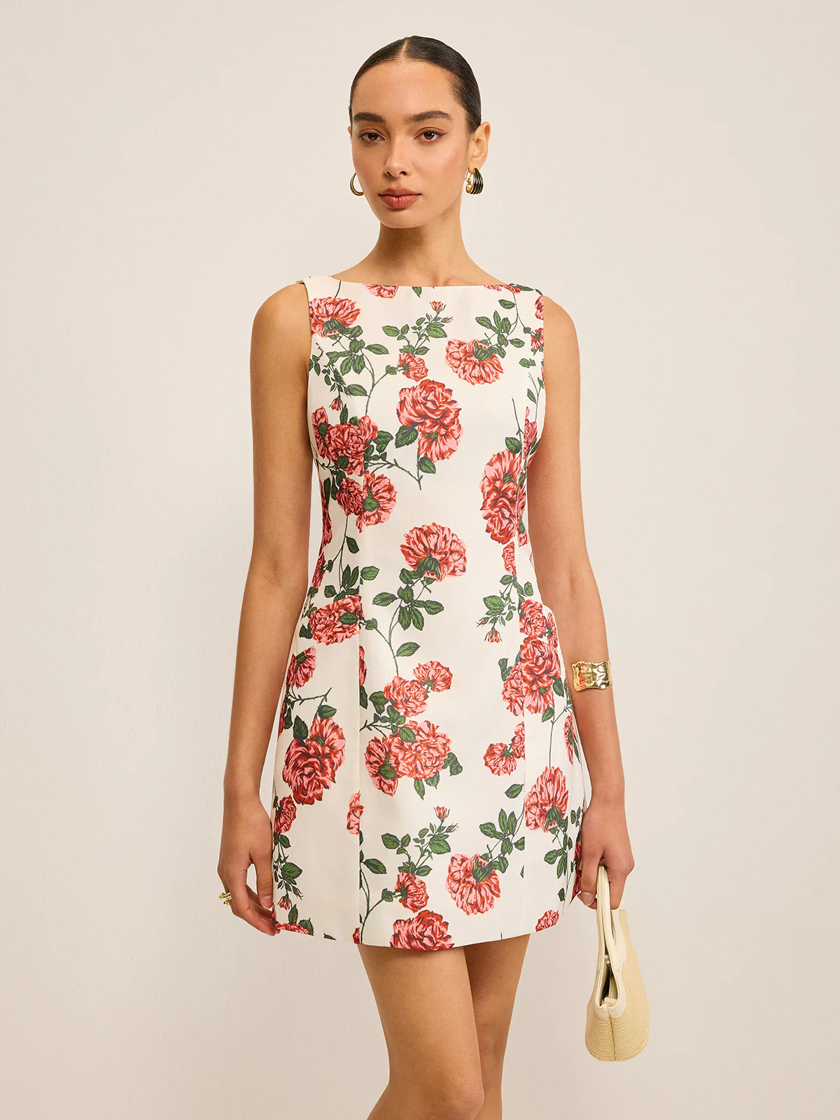 Floral Printed Shift Dress - Image 4