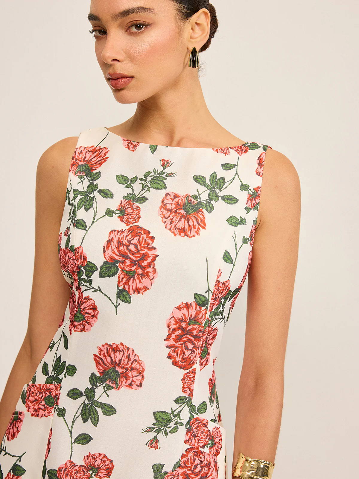 Floral Printed Shift Dress - Image 5