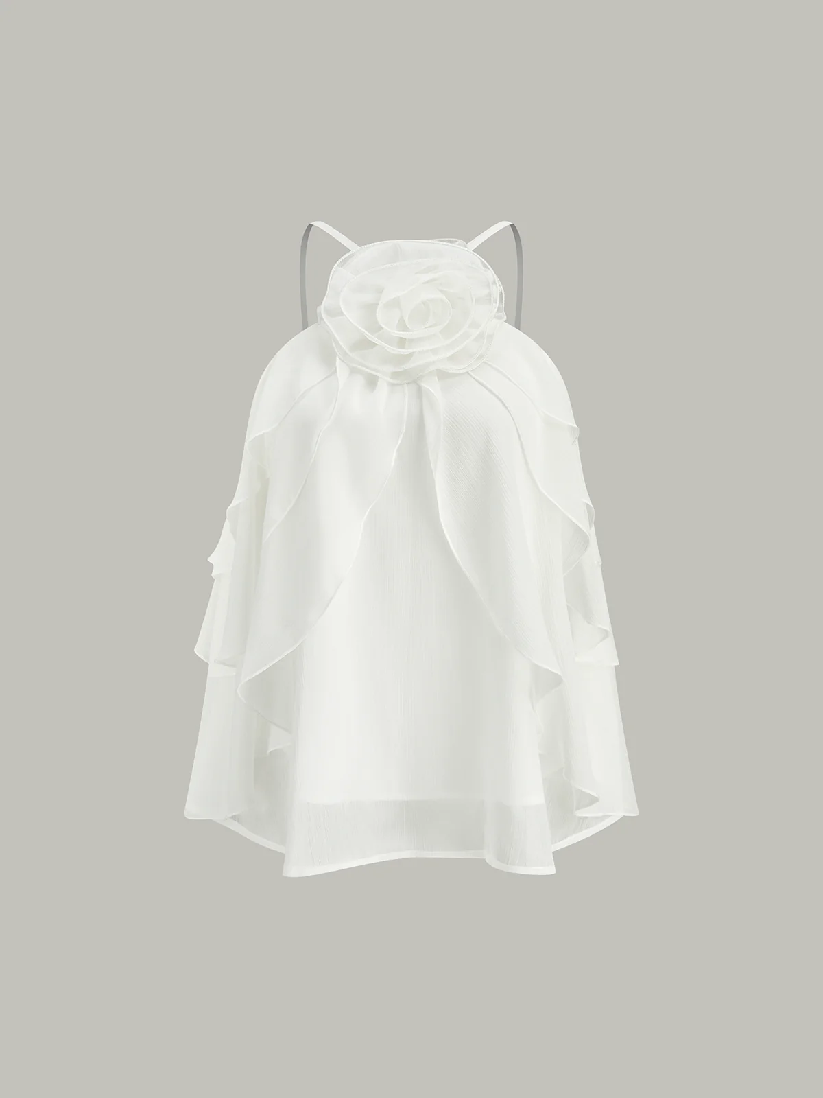 Floral Ruffle Halter Top - Image 7