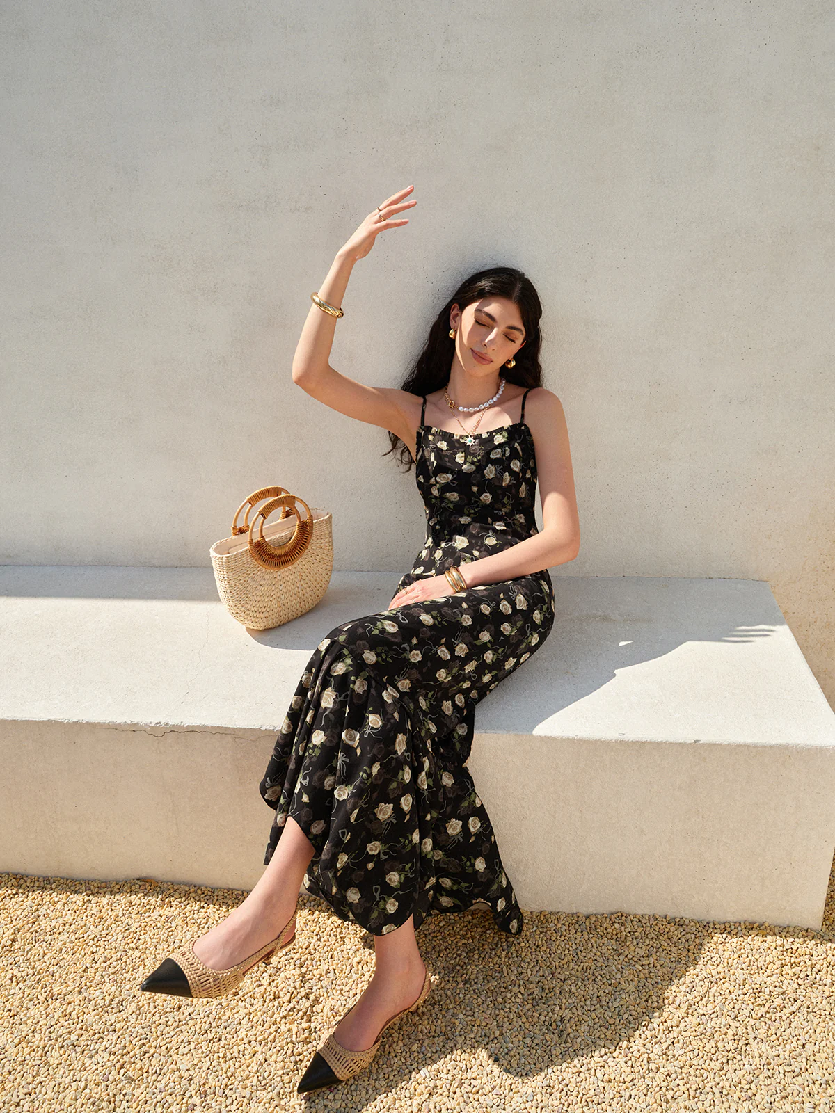 Floral Ruffle Hem Dress - Image 2