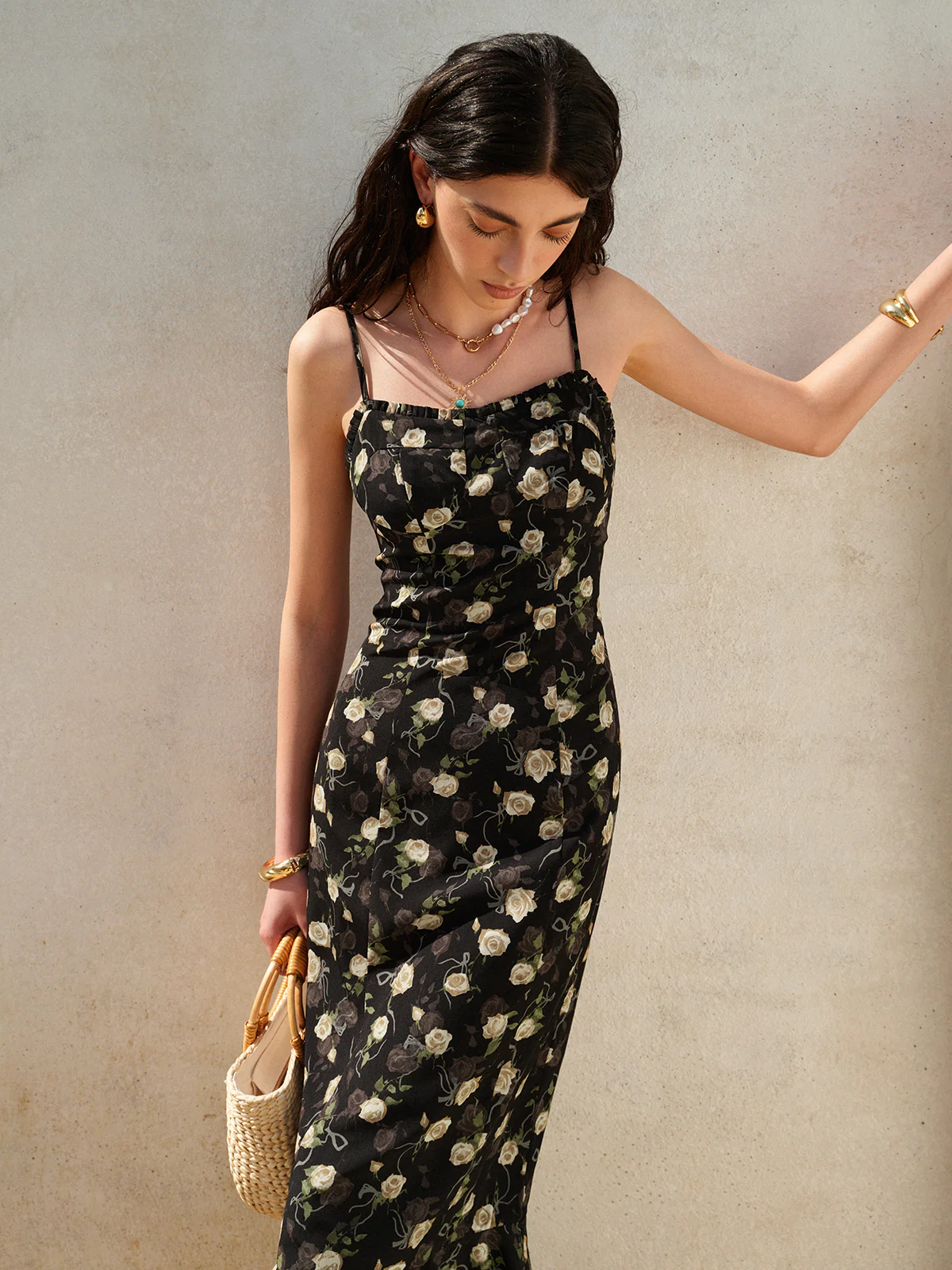 Floral Ruffle Hem Dress - Image 5