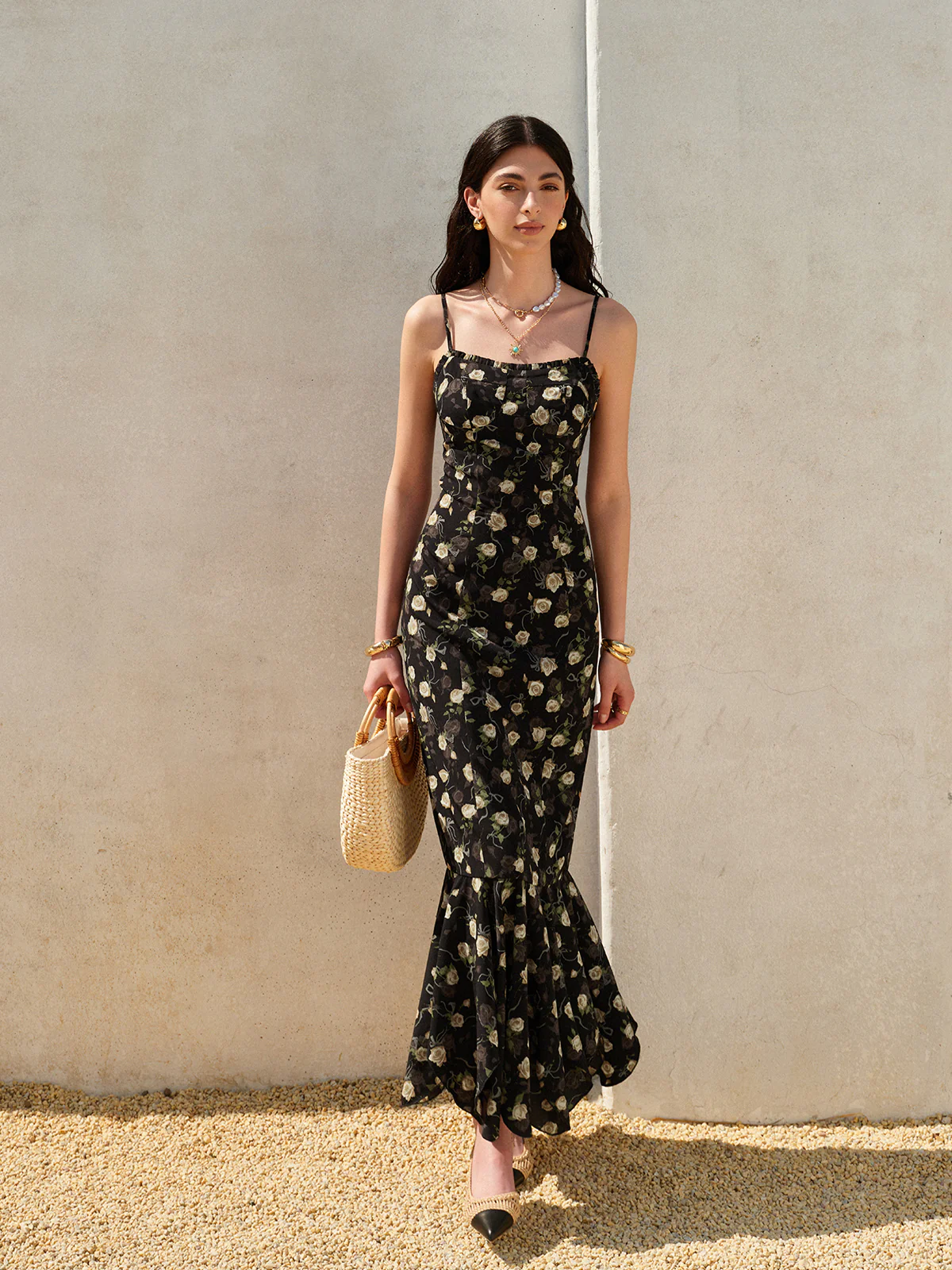 Floral Ruffle Hem Dress - Image 6