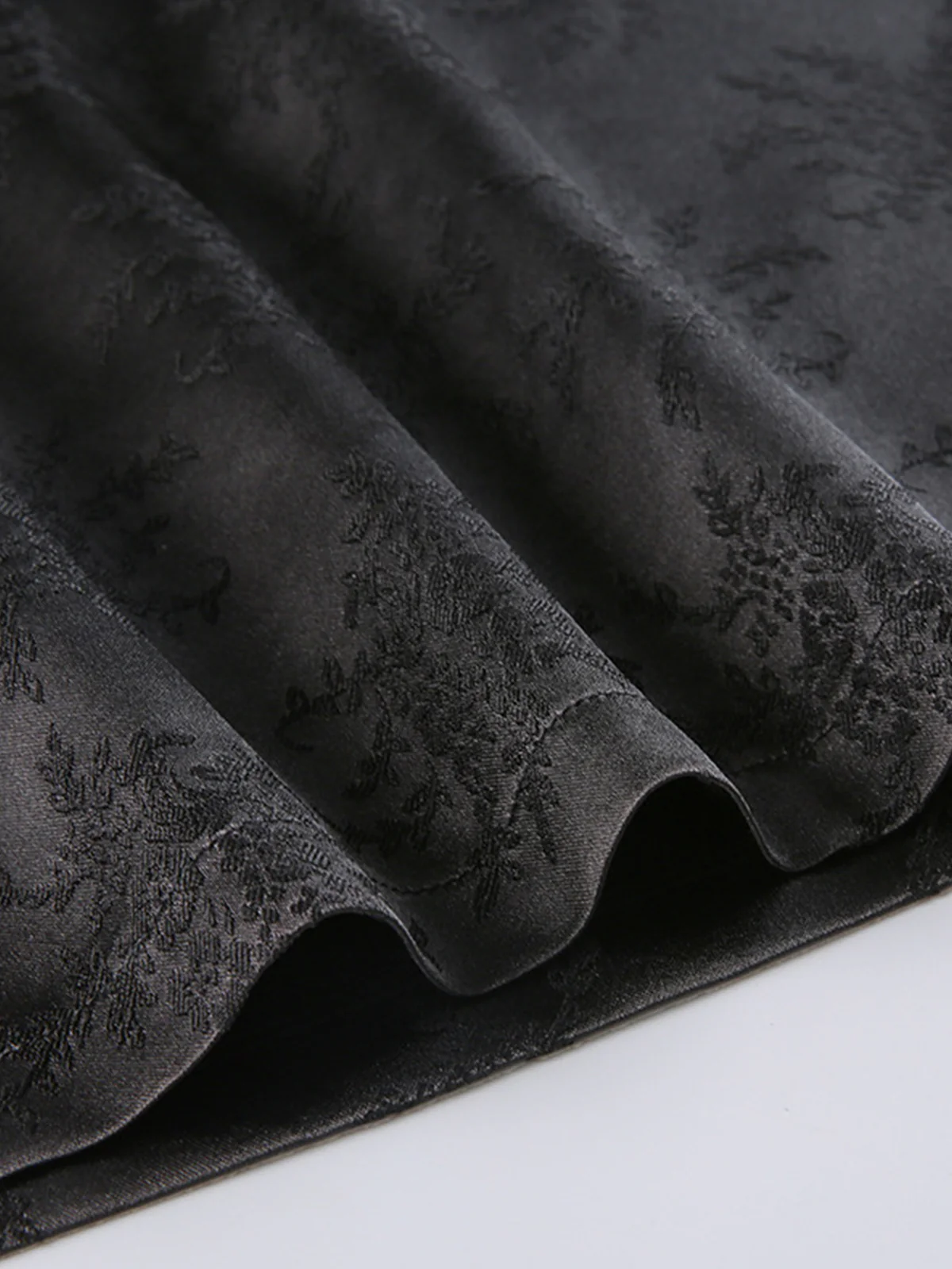 Floral Satin Slit Midi Skirt - Image 5