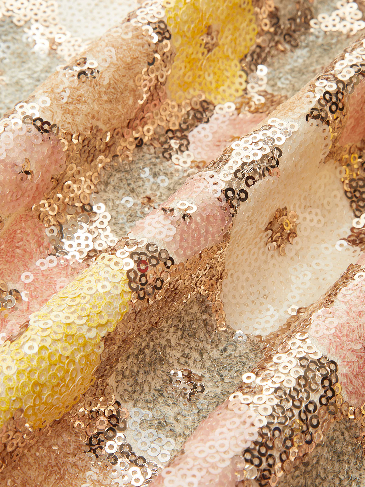 Floral Sequins Zipper Mini Skirt - Image 2