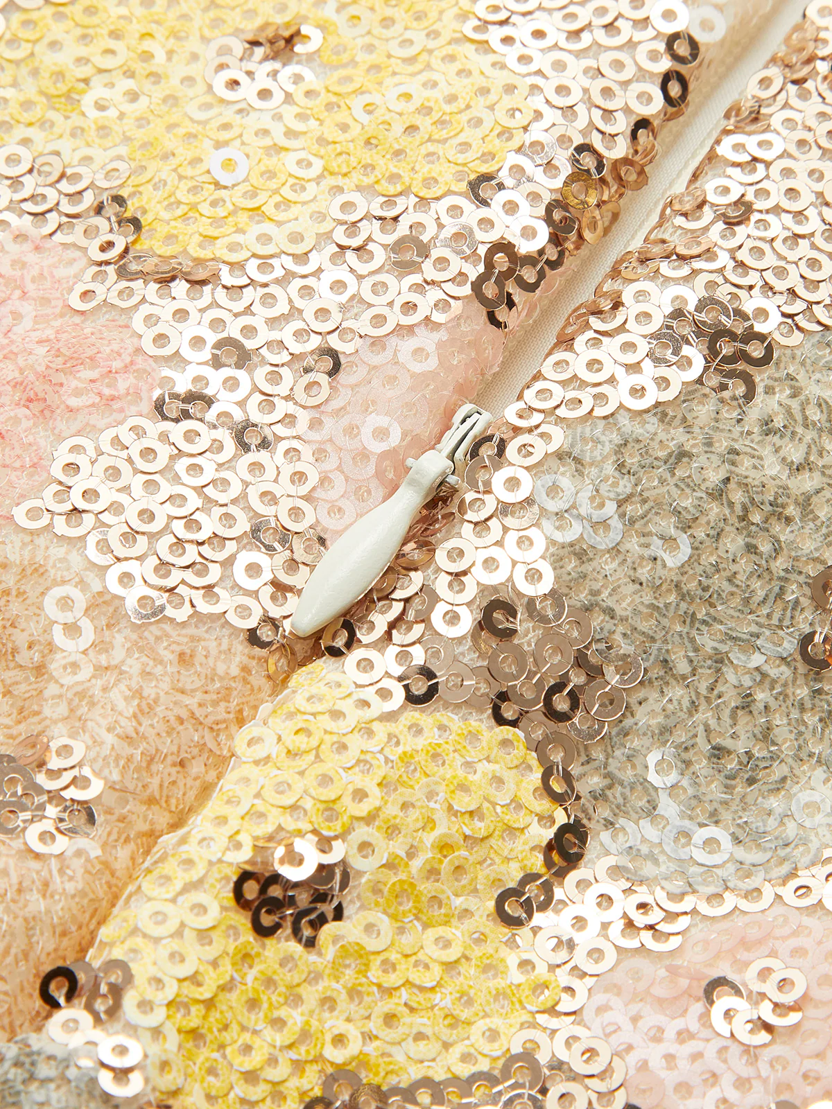 Floral Sequins Zipper Mini Skirt - Image 3