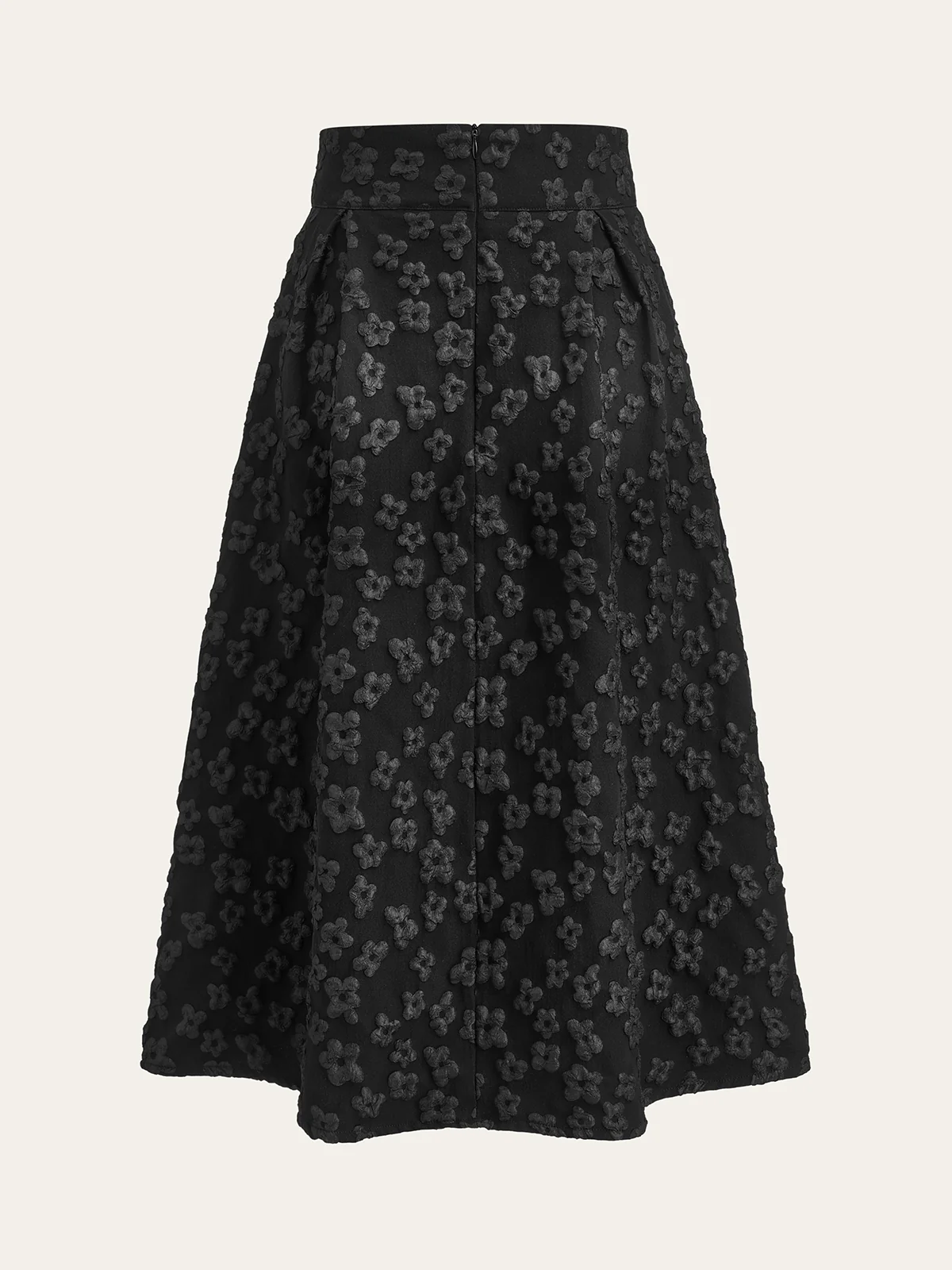 Floral Texture High Waist Skirt - Image 2