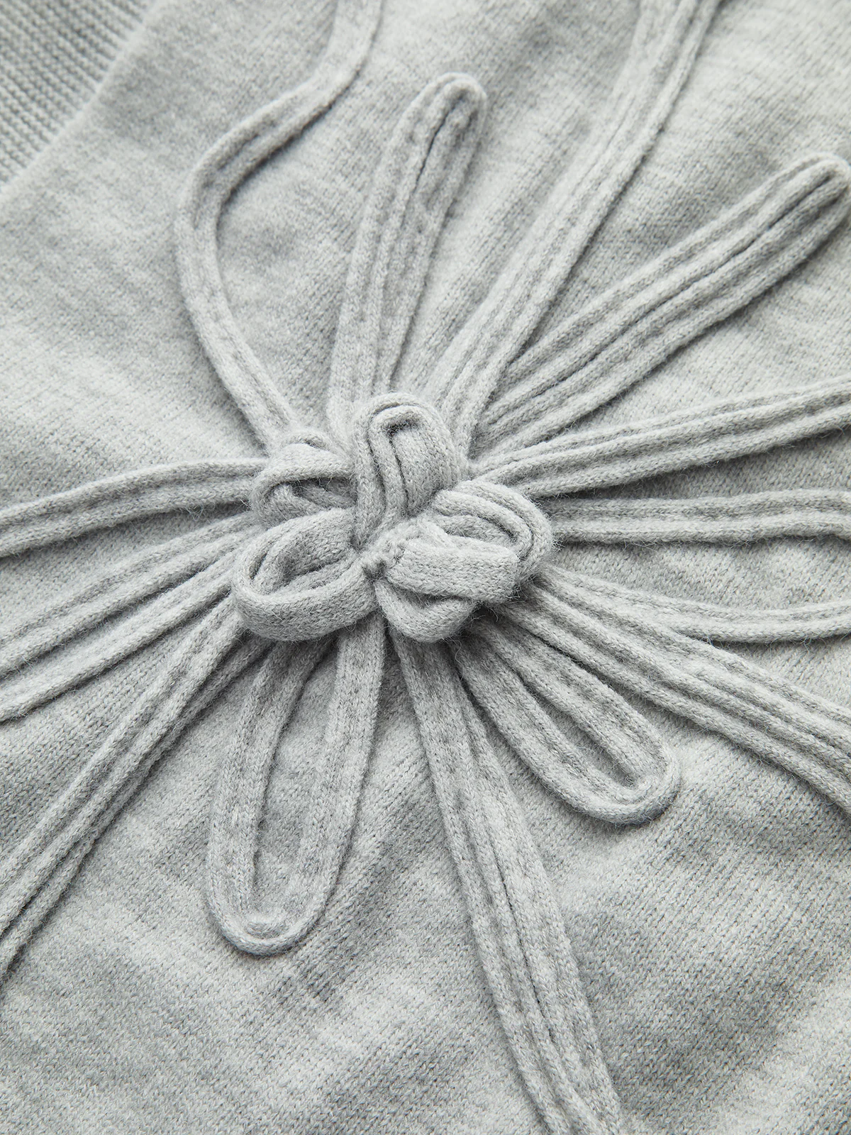 Flower Applique Cap Sleeve Knit Top - Image 3