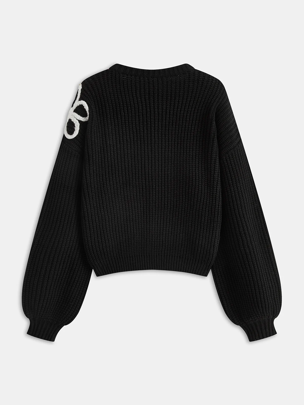Flower Applique Sweater - Image 2