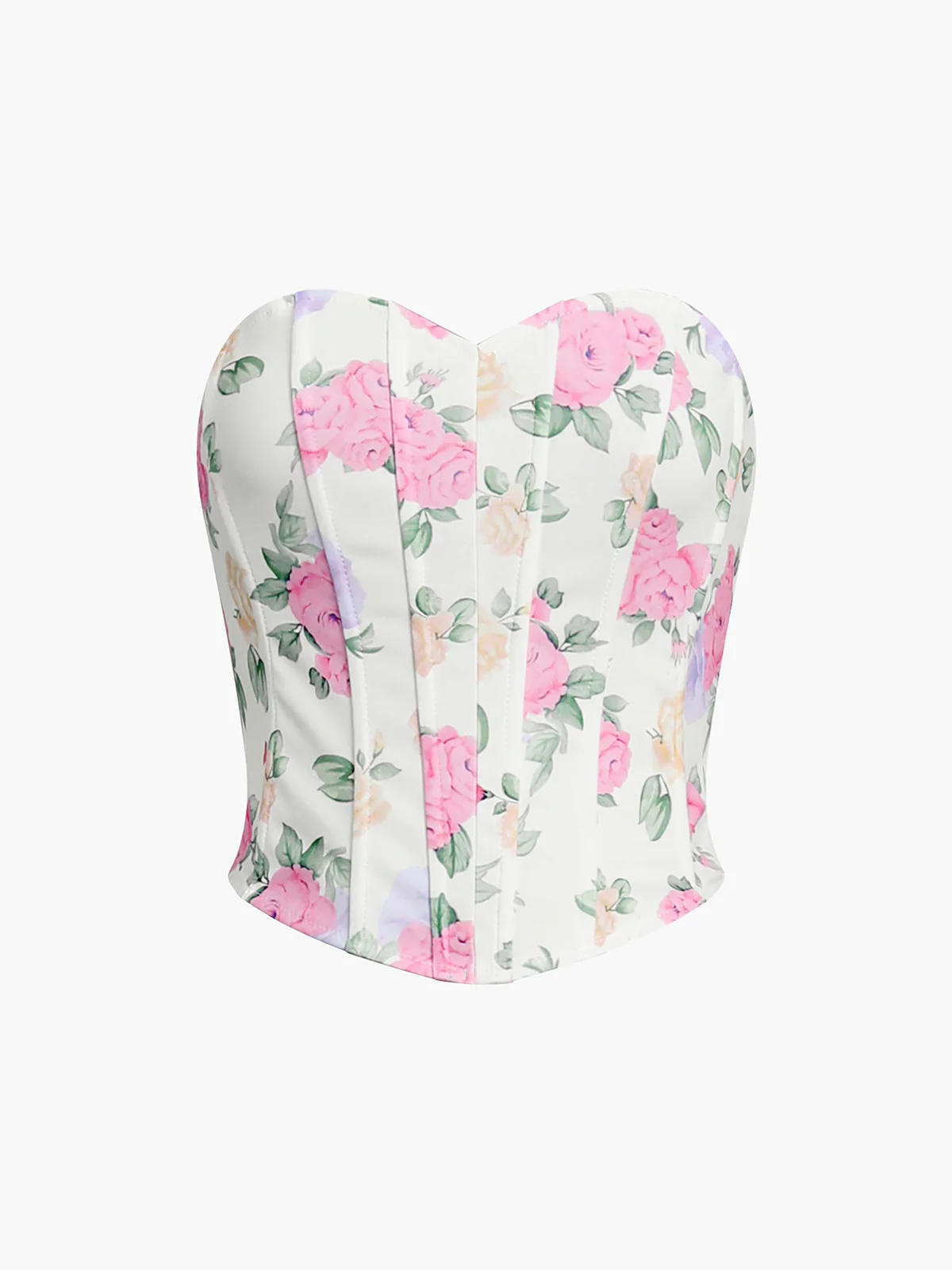Flower Heart Shaped Neckline Corset - Image 4