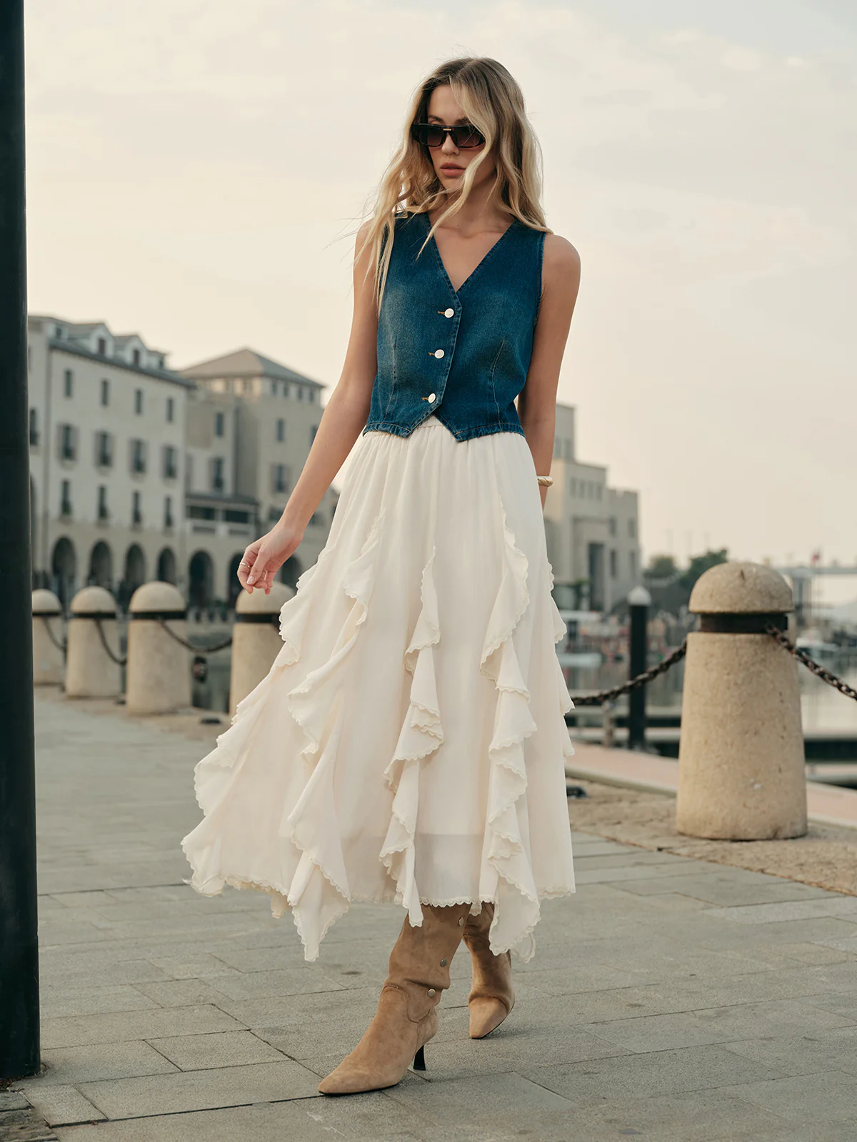 Flowy Ruffled Skirt - Image 6