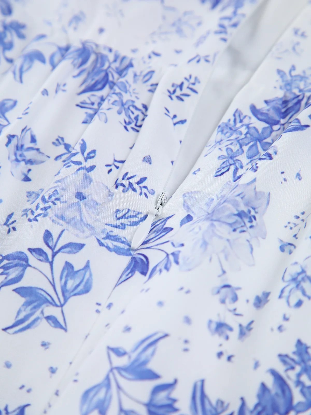 Forget Me Not Floral Pockets Zippered Long Dress - Image 4
