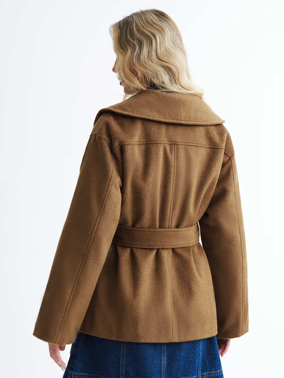 Fringed Belted Fleece Coat - Image 5