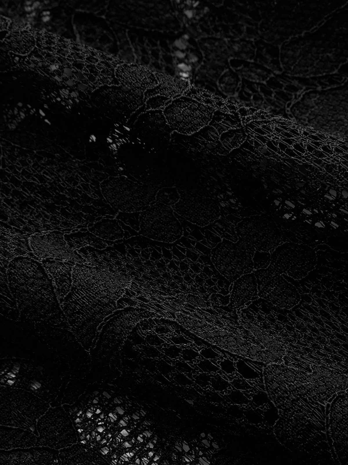 Frog Button Semi-Sheer Lace Top - Image 3