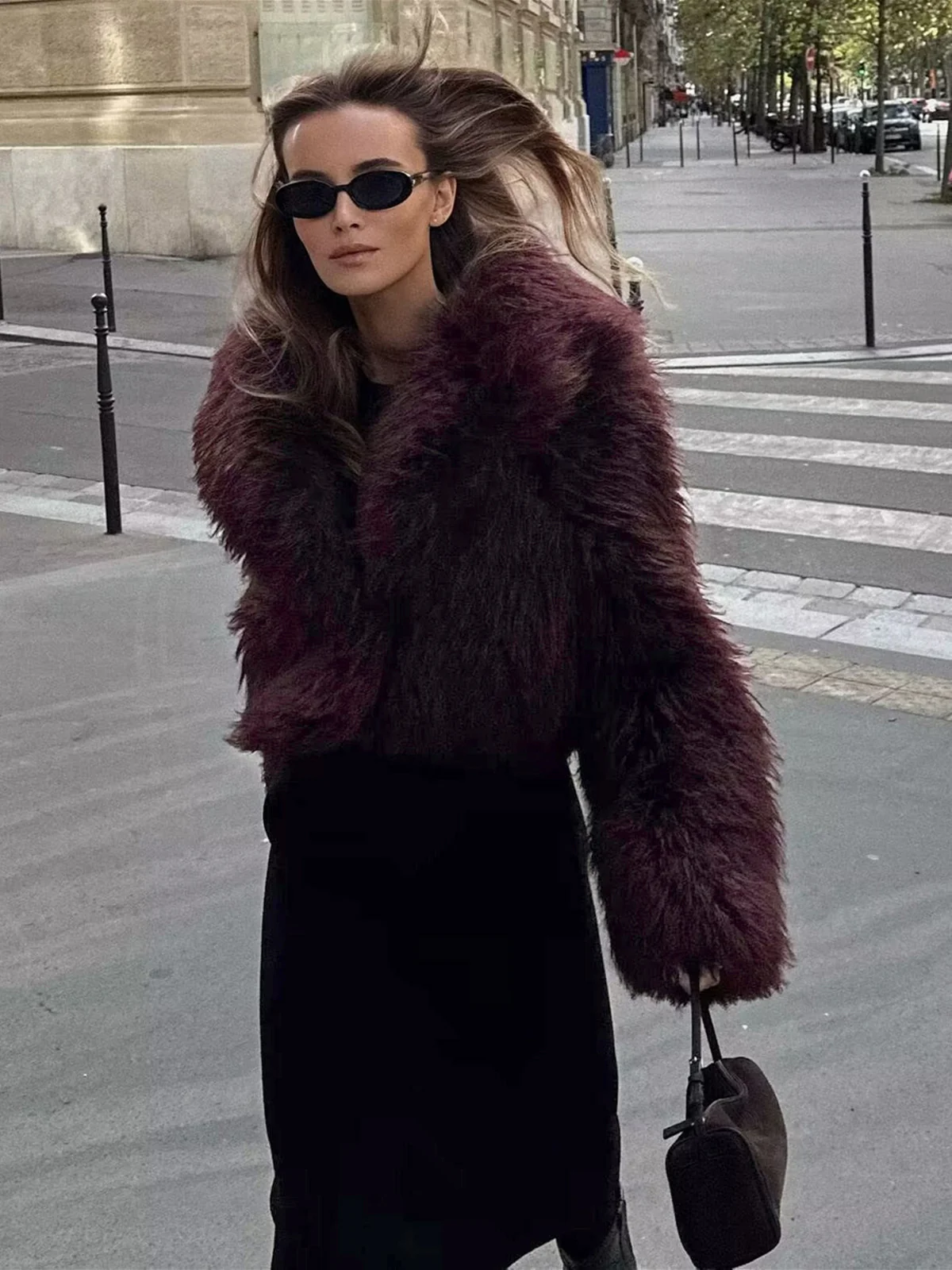 Fuzzy Faux Fur Short Coat - Image 3