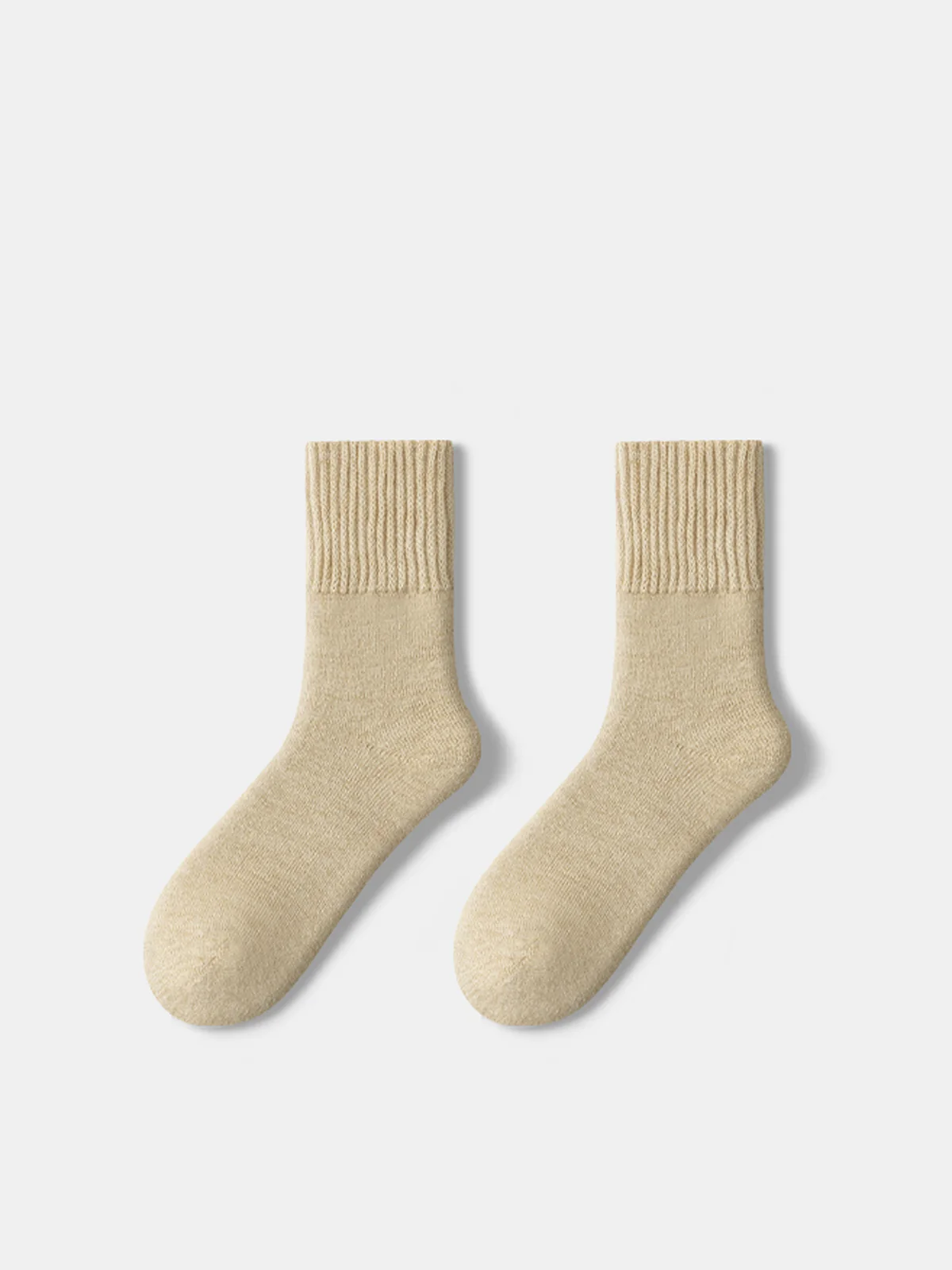 Fuzzy Wool-Blend Crew Socks - Image 2