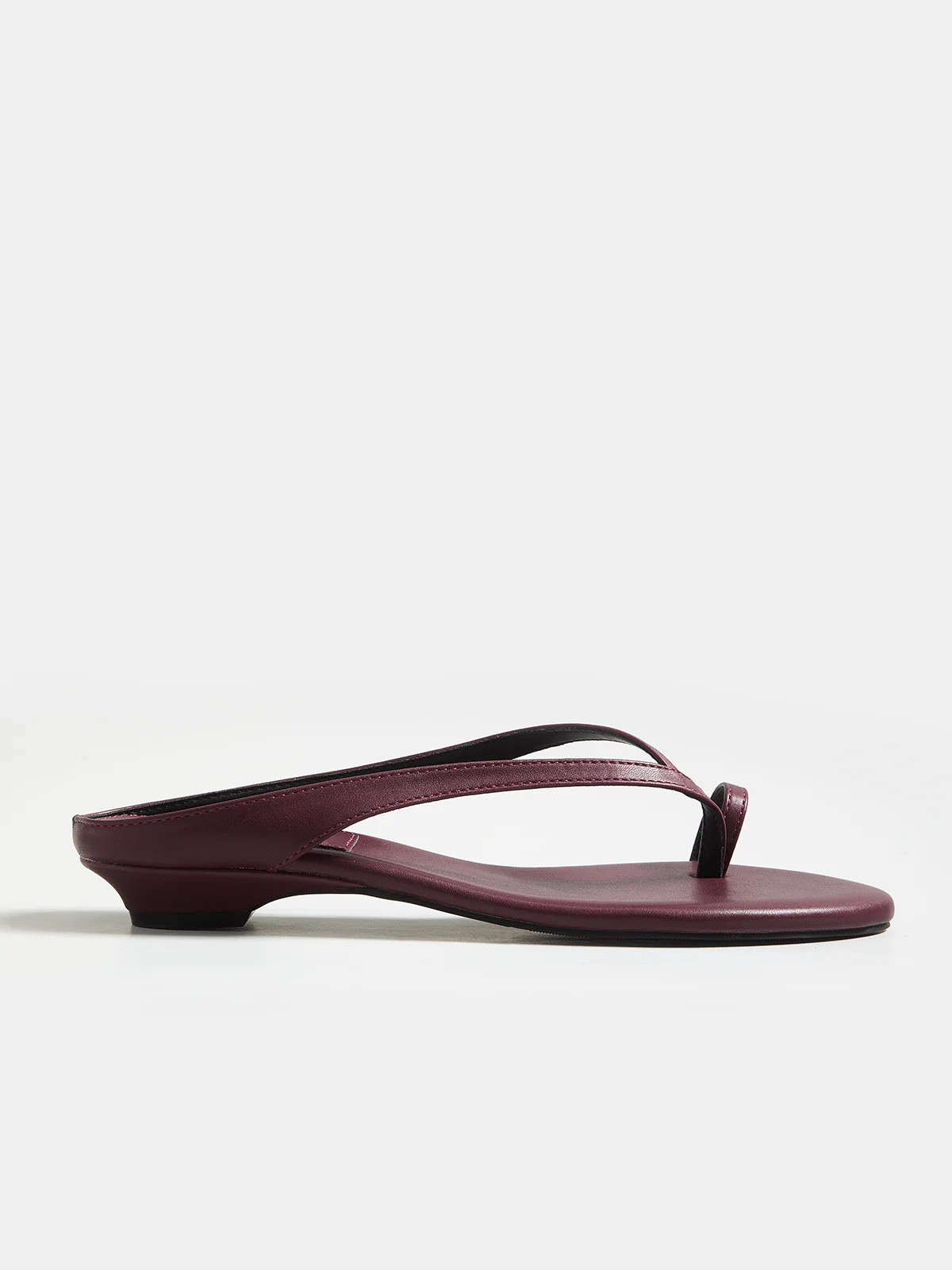 Genuine Leather Toe Loop Flat Sandals - Image 4