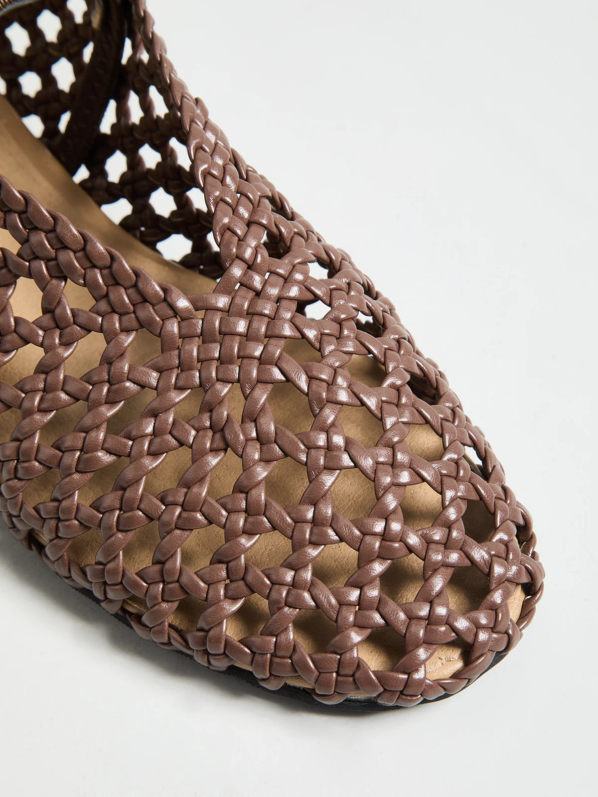 Genuine Leather Woven Ballet Flats - Image 6