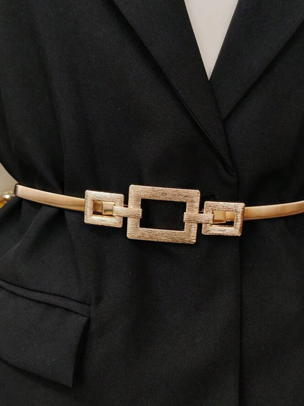 Geometric Golden Waist Belt - Image 3