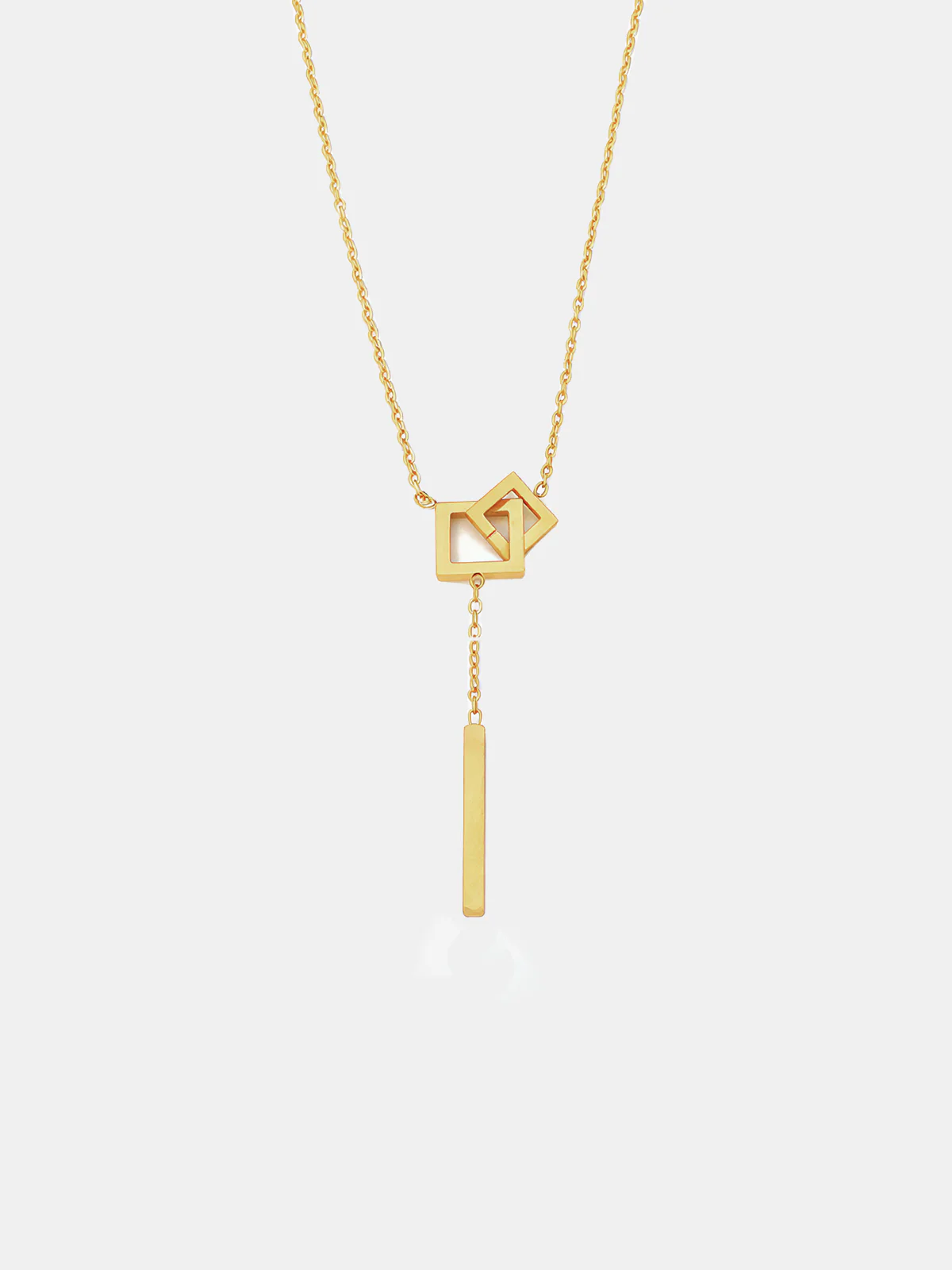 Geometric Pendant Y-Necklace - Image 2