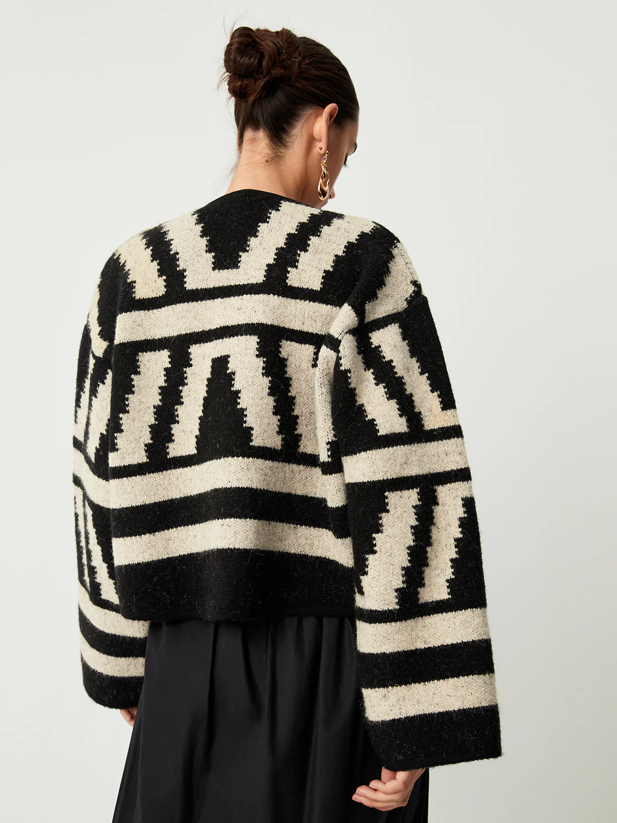 Geometric Print Kimono Cardigan - Image 3