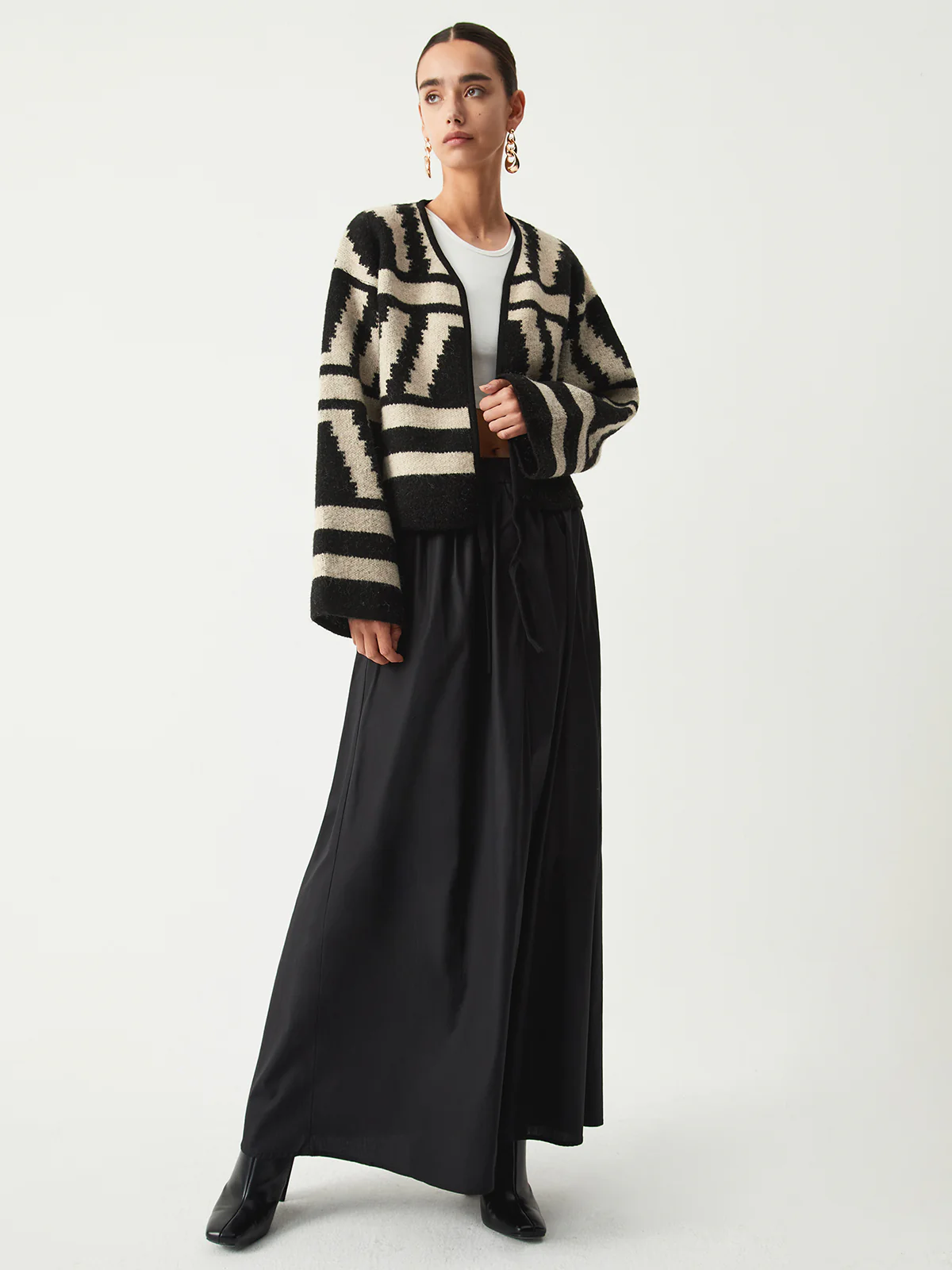 Geometric Print Kimono Cardigan - Image 4