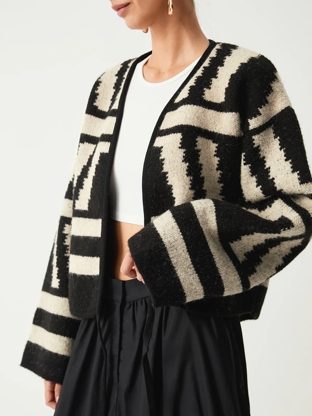 Geometric Print Kimono Cardigan - Image 7