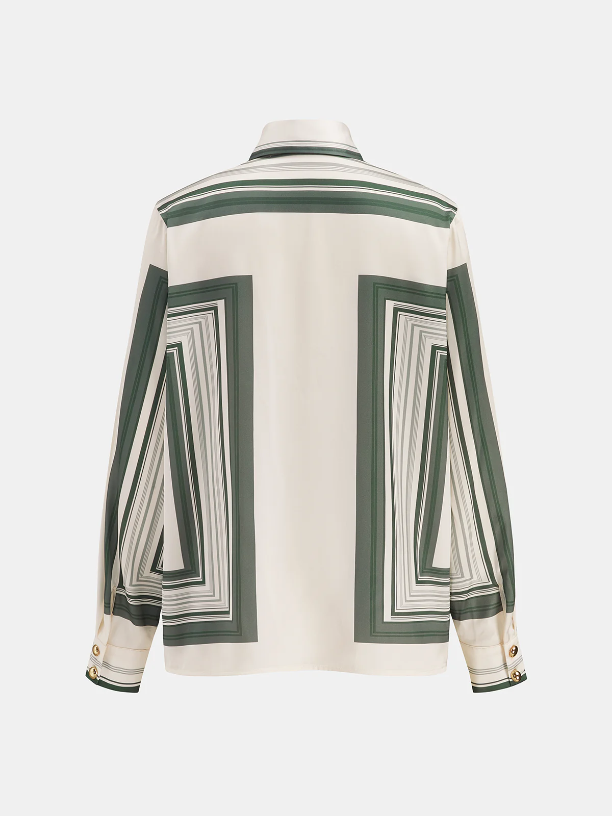 Geometric Print Shirt & Wide Leg Pants Set - Image 4