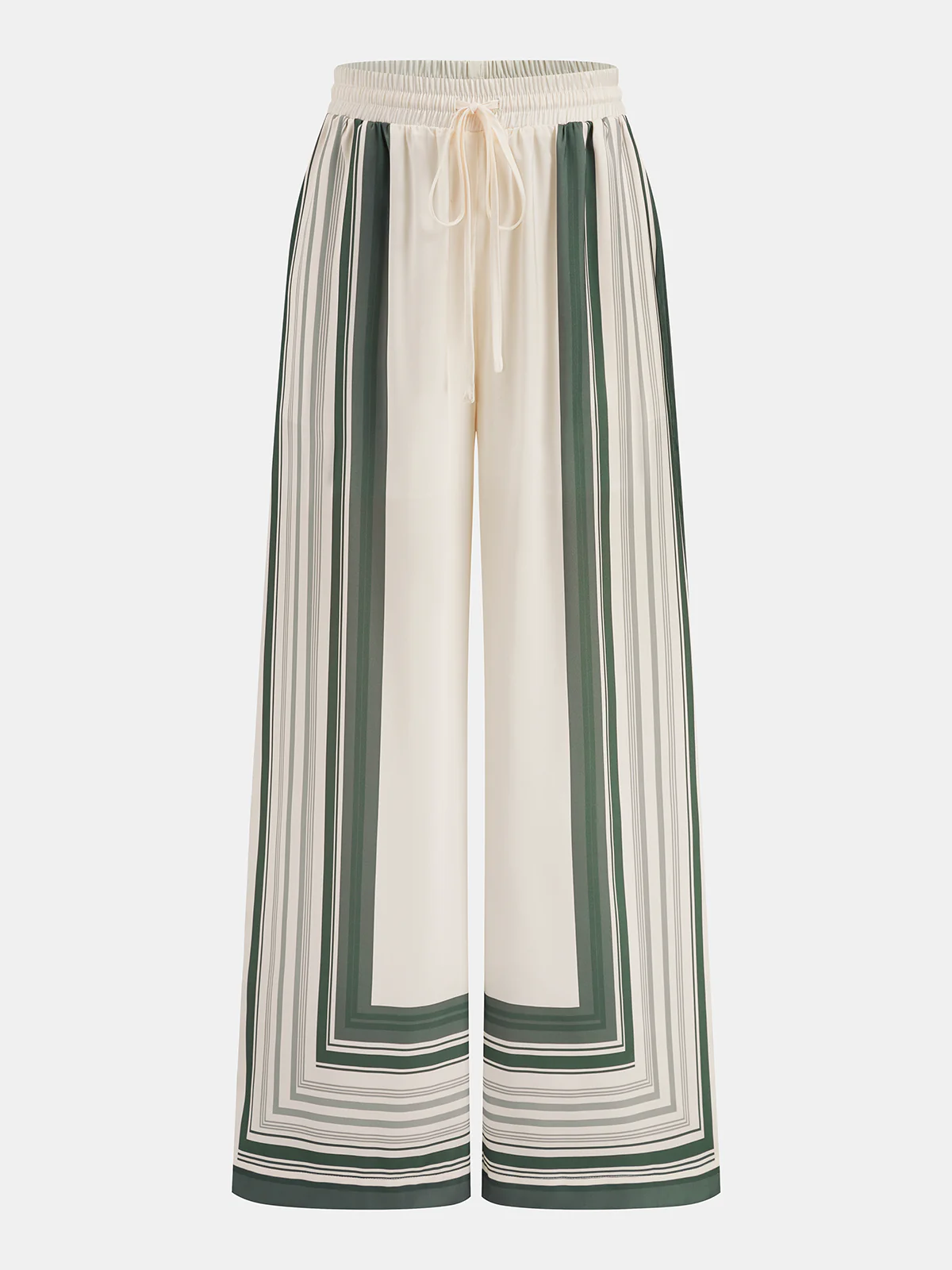 Geometric Print Shirt & Wide Leg Pants Set - Image 7