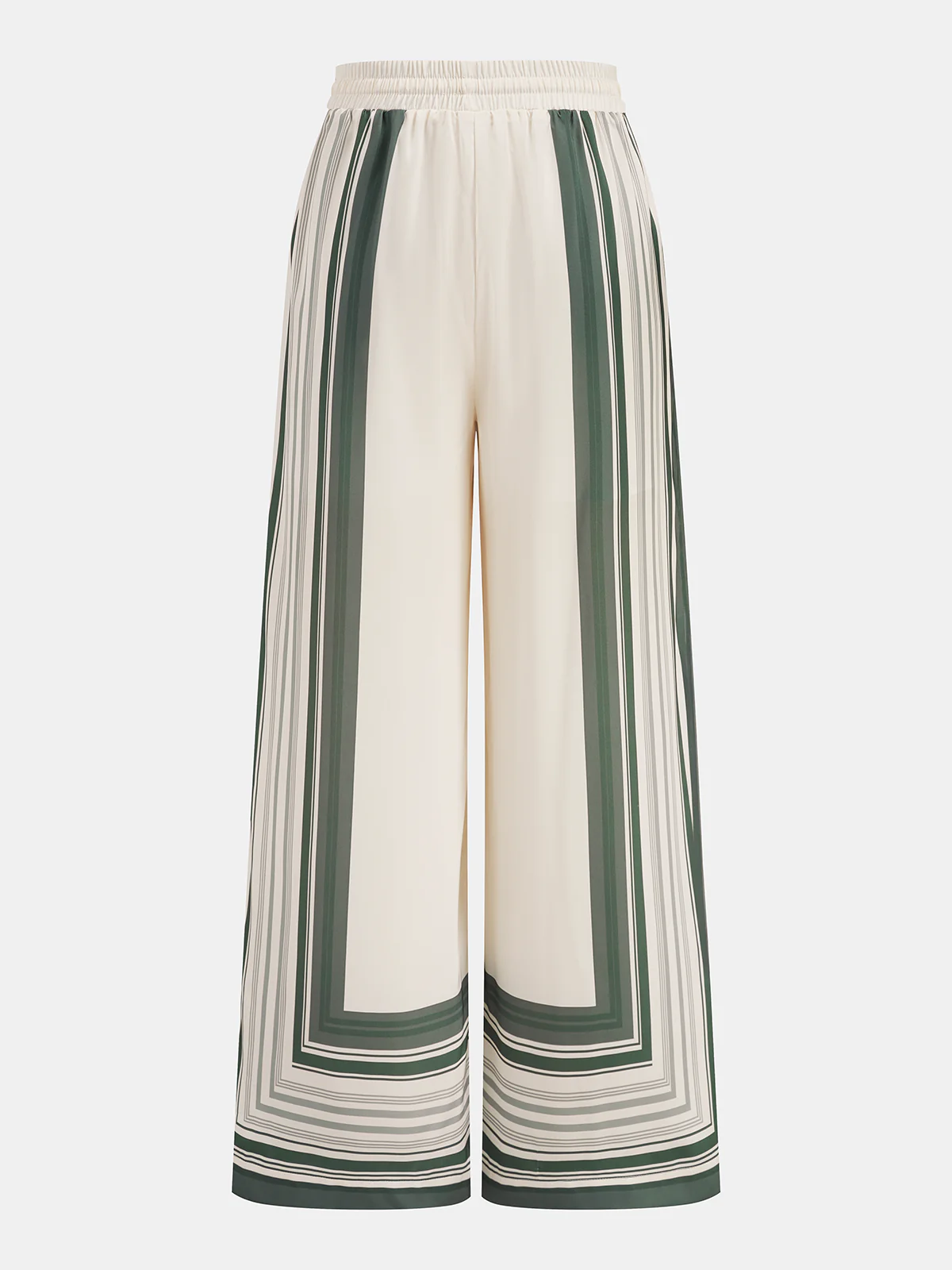 Geometric Print Shirt & Wide Leg Pants Set - Image 8