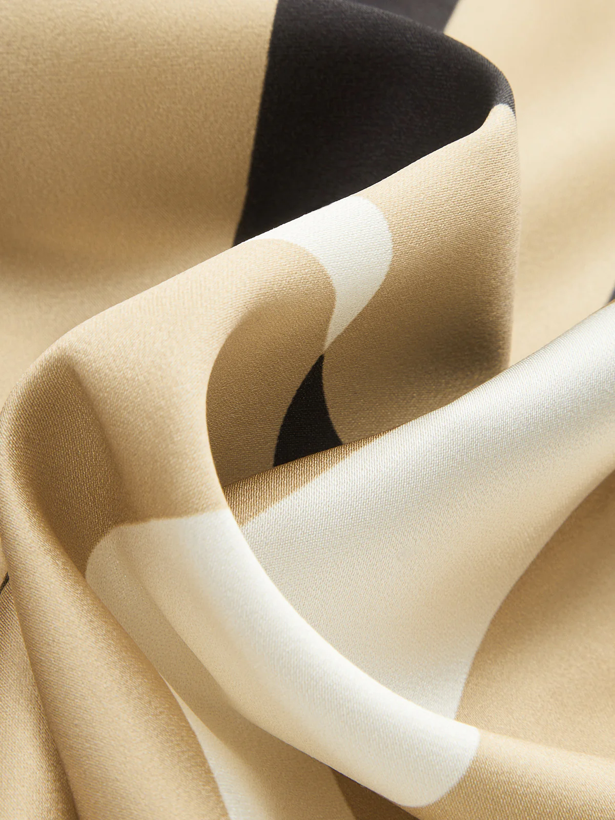 Geometric Striped Satin Halter Kerchief Top - Image 3