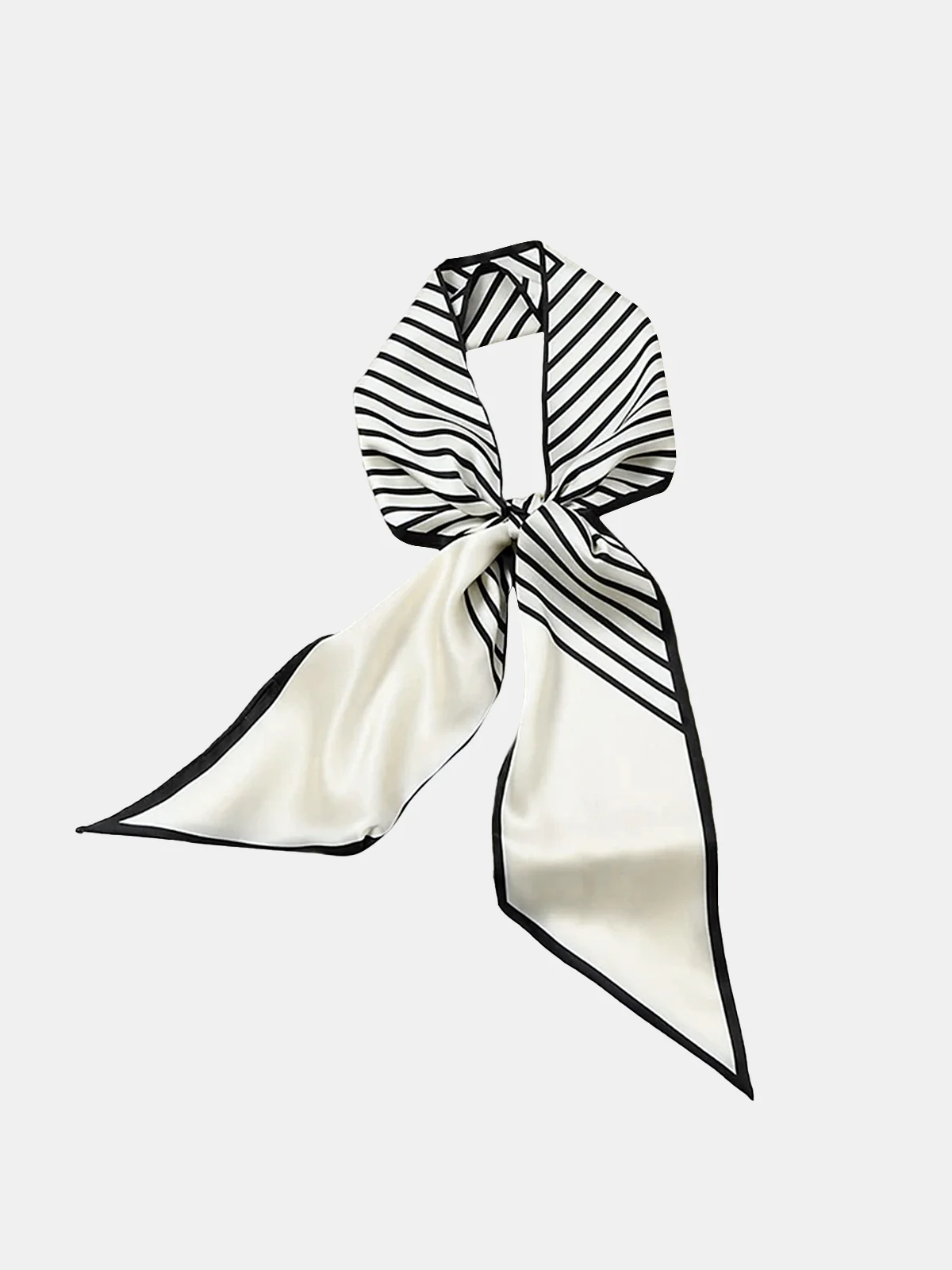 Geometric Striped Skinny Scarf - Image 2