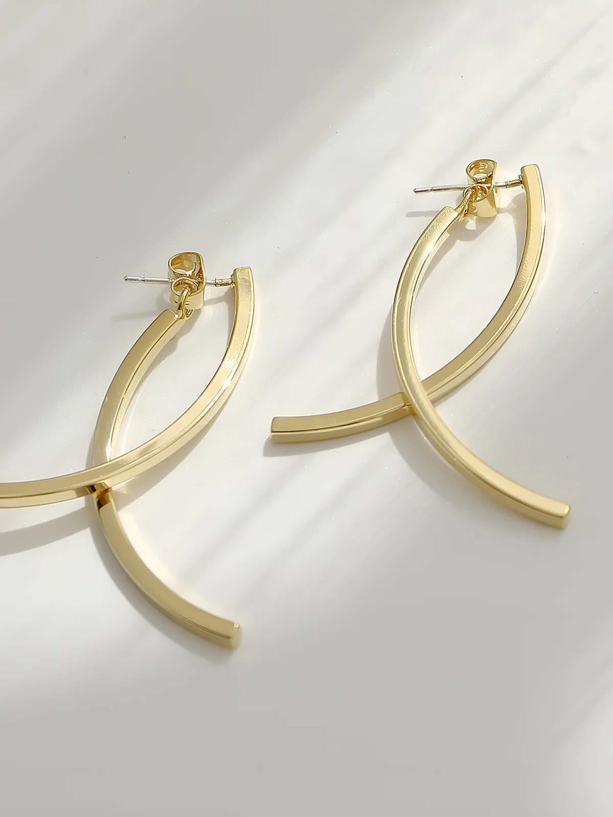 Geometric Stud Pendant  Earrings - Image 3