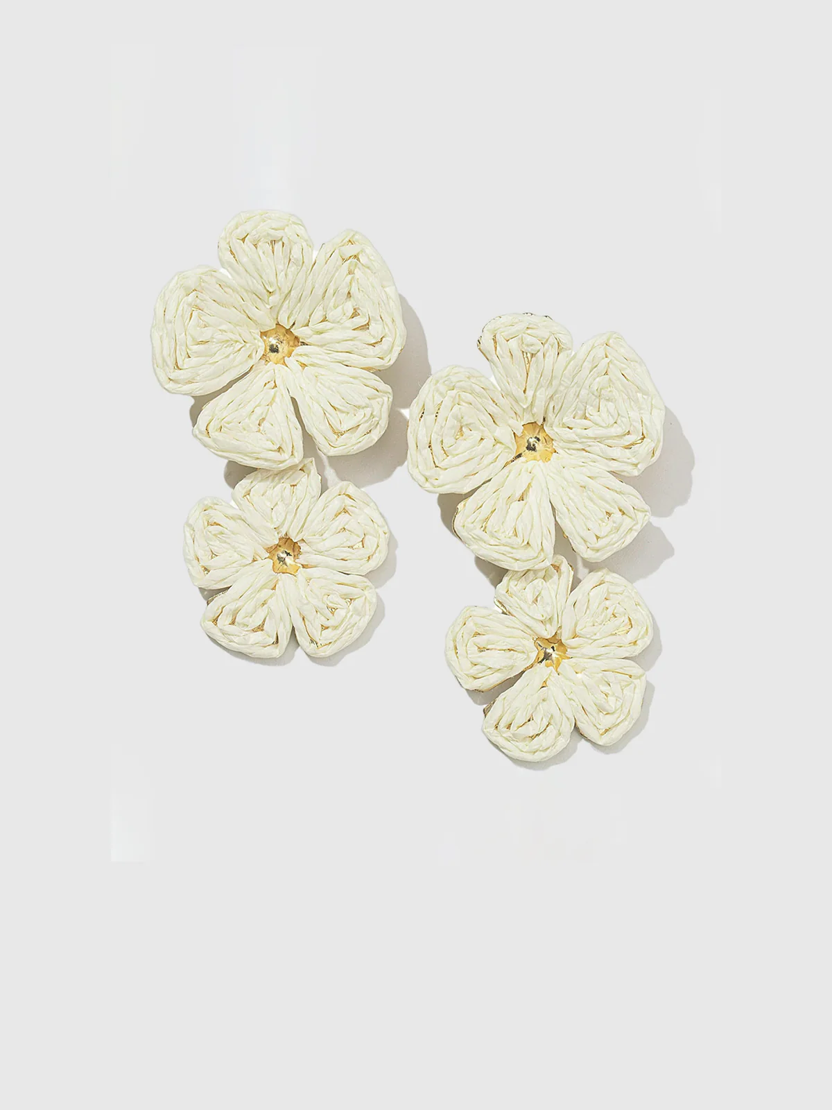 Gilded Lace Petal Earrings