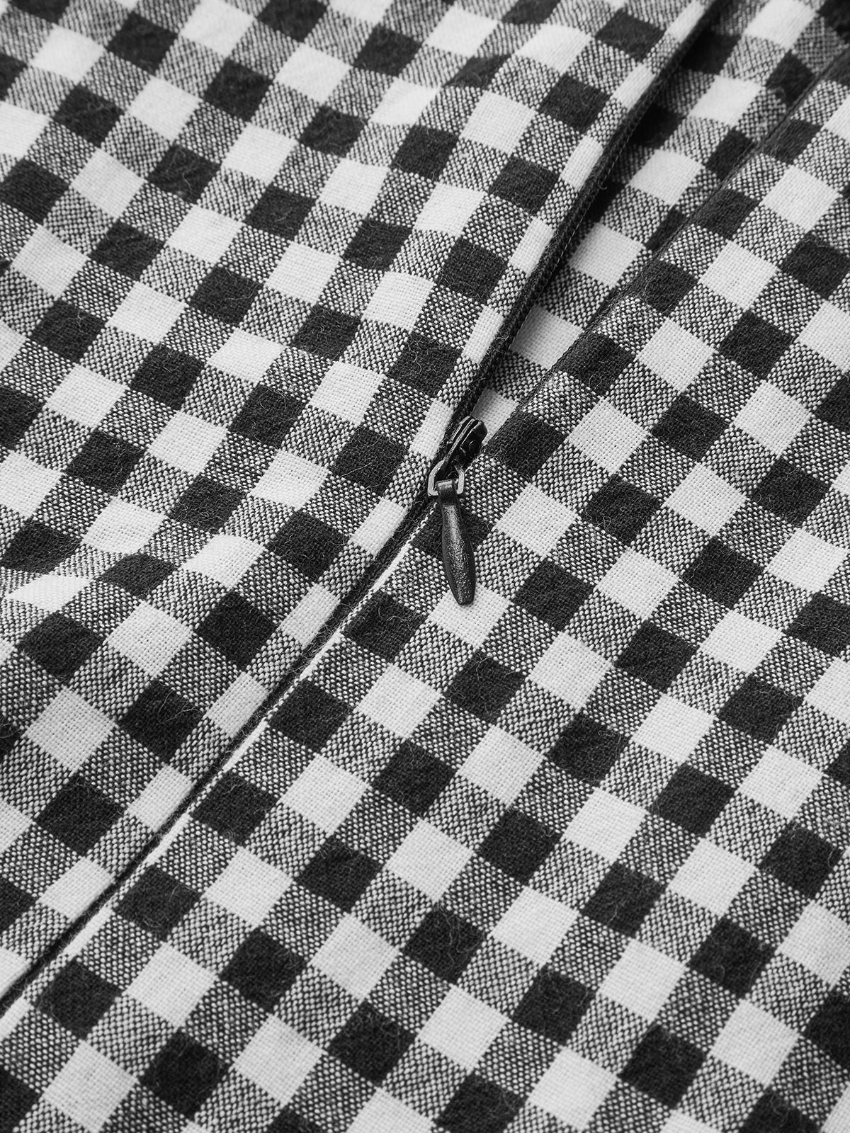 Gingham Halter Cotton Midi Dress - Image 5