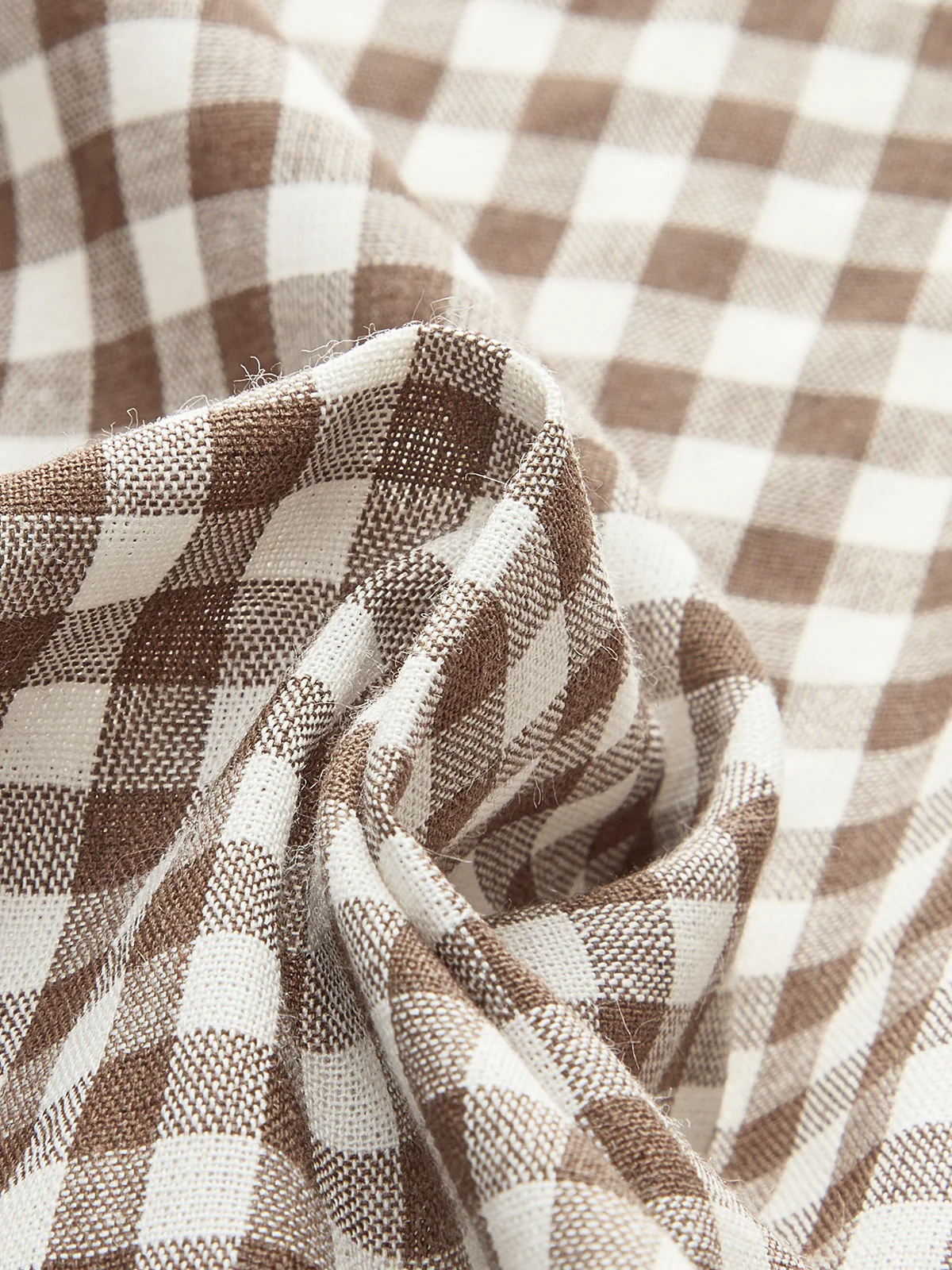 Gingham Tie-Front Peplum Top - Image 8