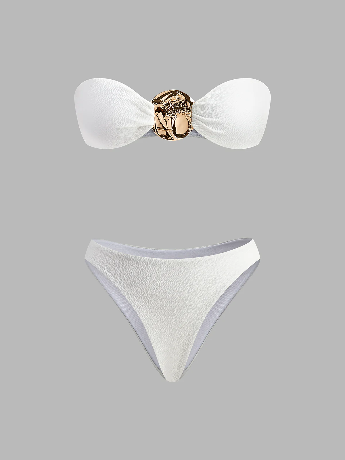 Gold Detail Bikini With Cover-Up - Image 2
